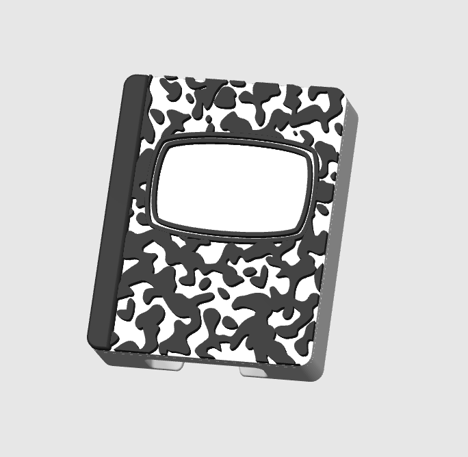Composition Book Can Opener Keychain 3D Print File (STL + 3MF Digital Download)