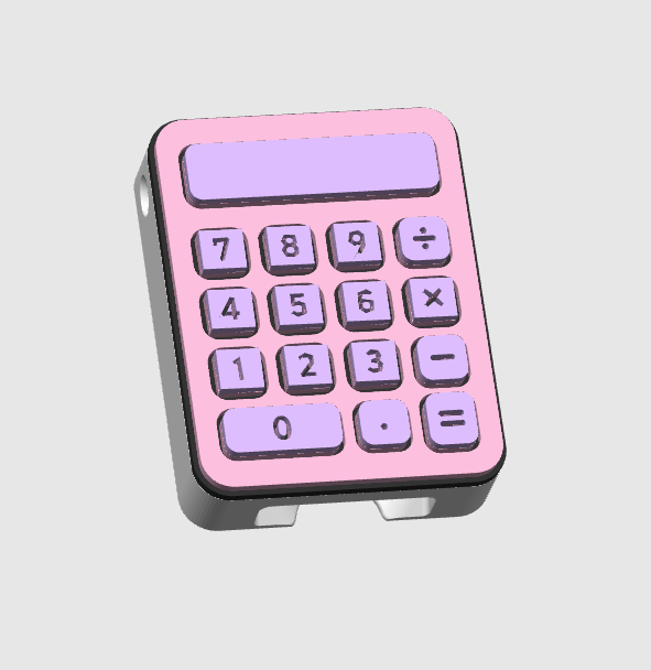 Calculator Can Opener Keychain 3D Print File (STL + 3MF Digital Download)