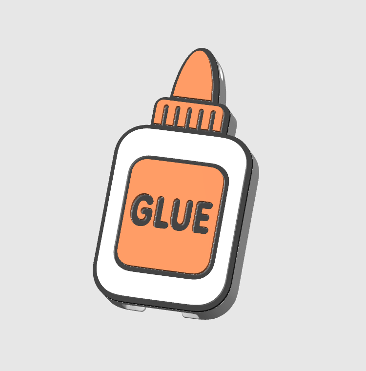 Glue Can Opener Keychain 3D Print File (STL + 3MF Digital Download)