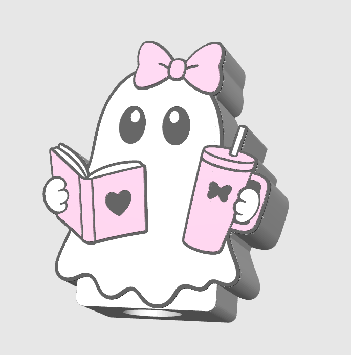 Bookish Ghost Soap Holder: 3D Print STL & 3MF File (Digital Download)