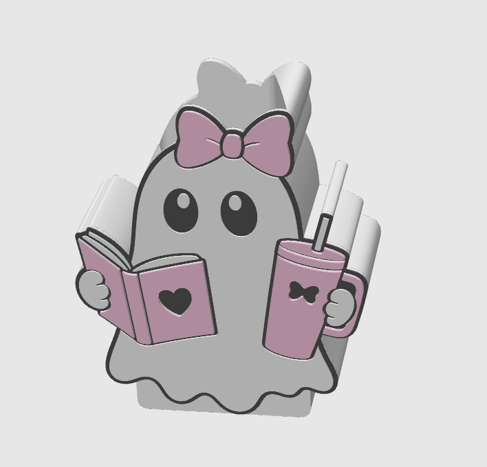 Bookish Ghost Soap Holder: 3D Print STL & 3MF File (Digital Download)