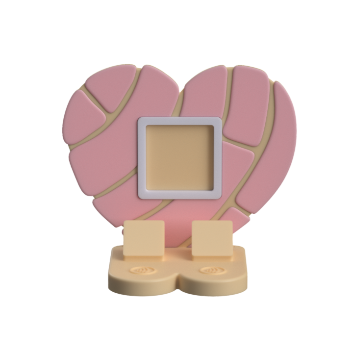 Digital Download - NFC Display Backing - Concha Heart Backing - Square