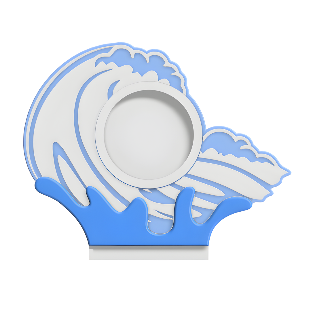 Digital Download - NFC Display Backing - Wave Backing - Circle