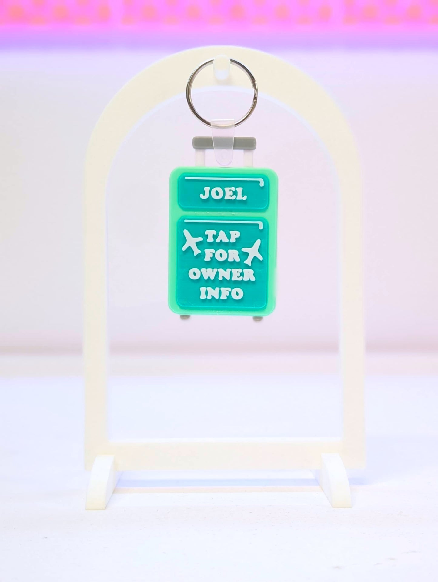 Digital Download - Plane Luggage NFC Bag Tag - Editable Text Tap To Contact