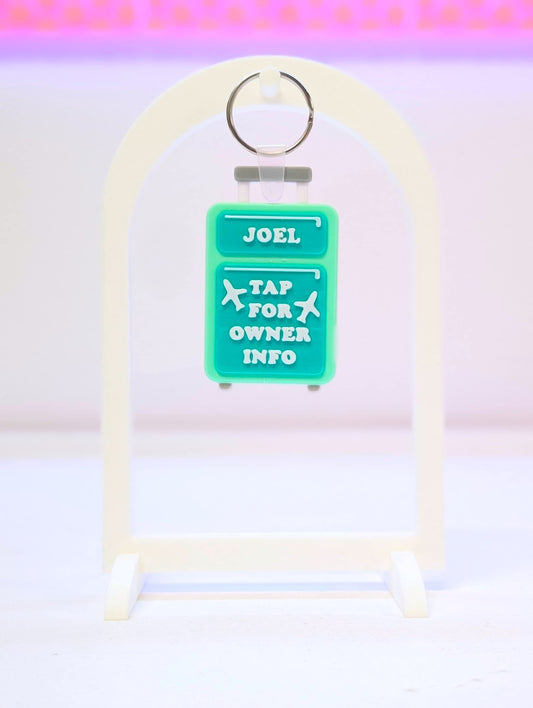 Digital Download - Plane Luggage NFC Bag Tag - Editable Text Tap To Contact