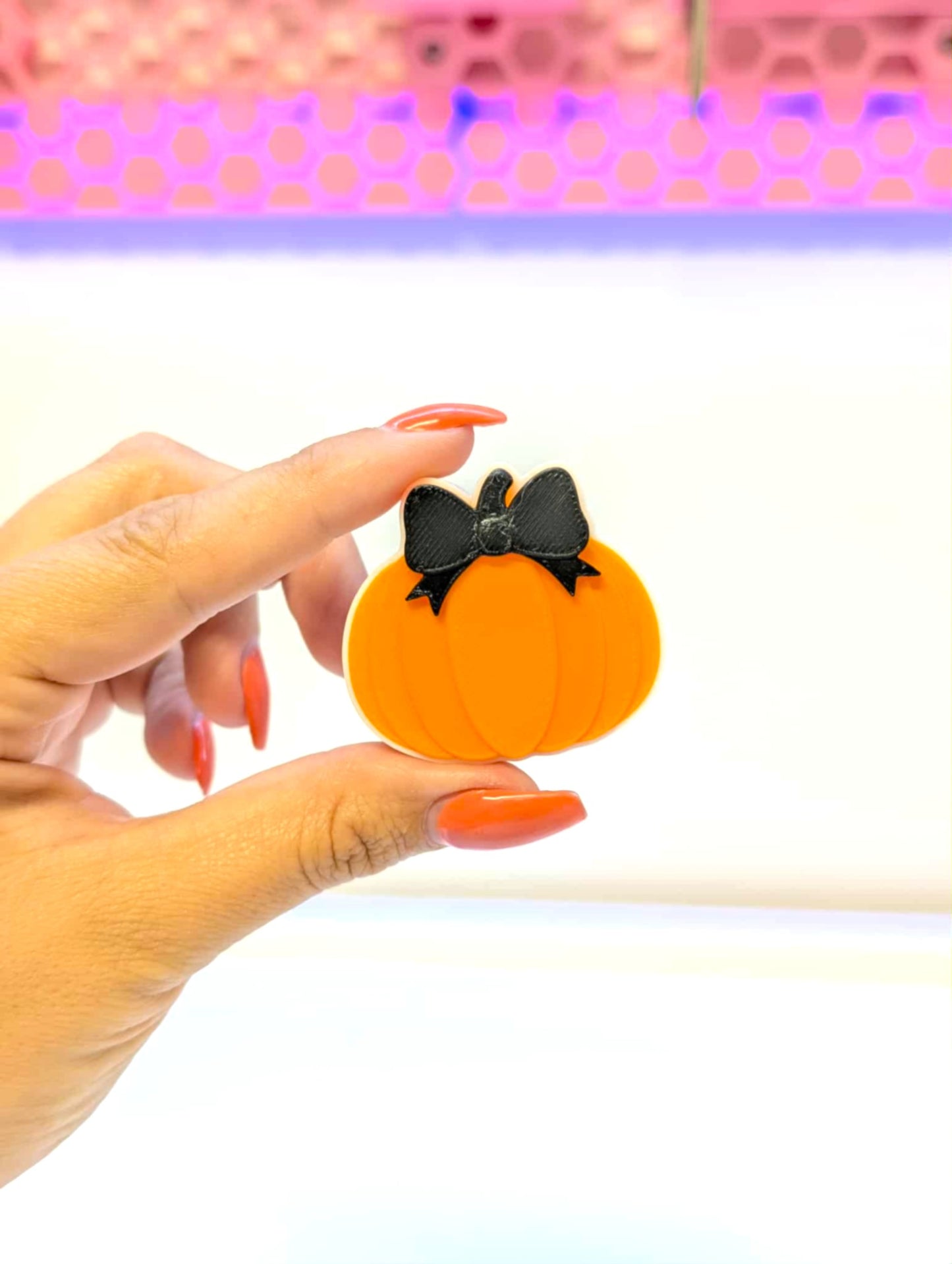 Bow Pumpkin Straw Topper 3D Print File (STL & 3MF Digital Download) 8mm + 10mm Sizes