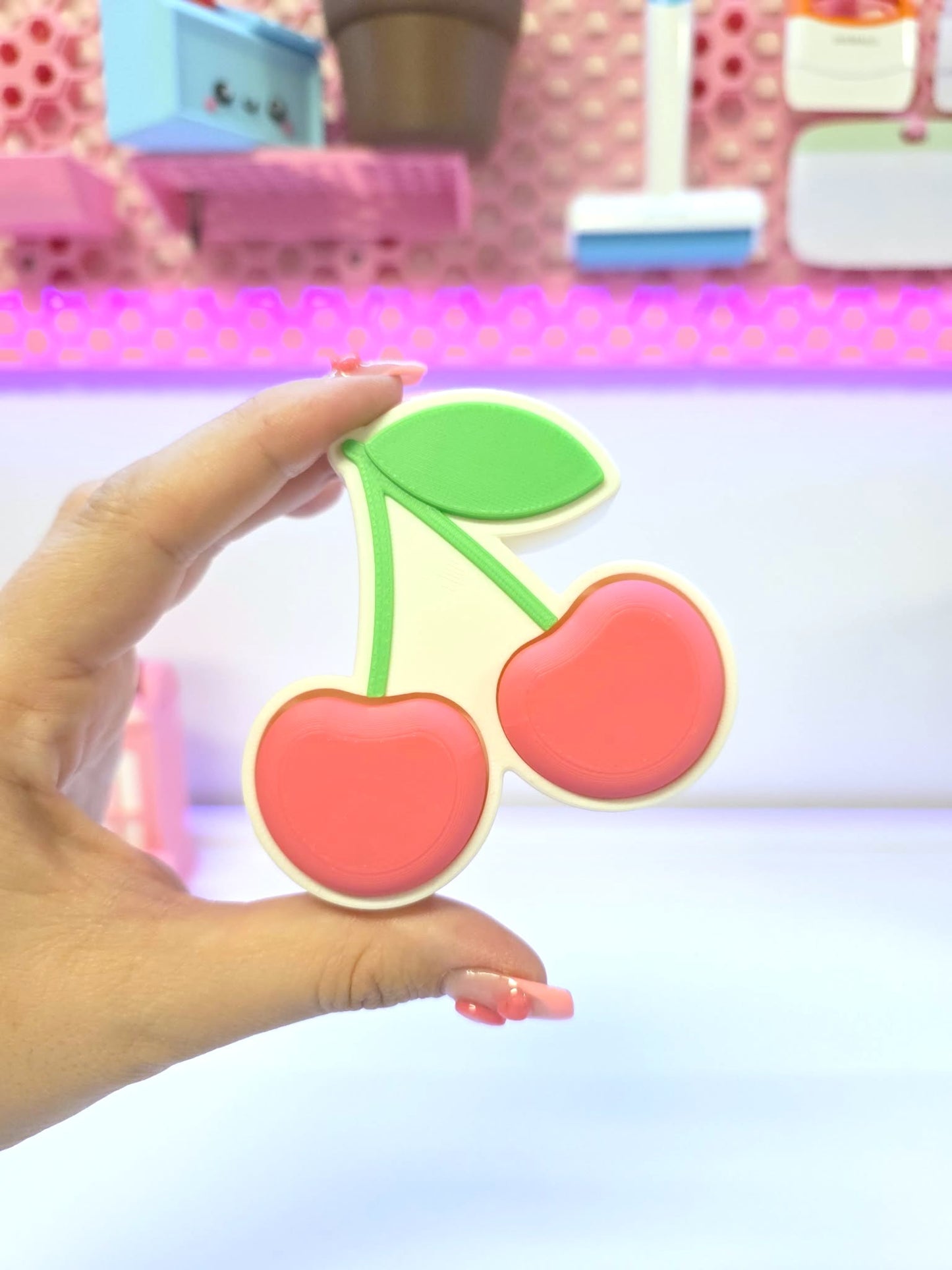 Cherry Double Fidget Clicker STL & 3MF 3D Print File - Keychain (Digital Download)