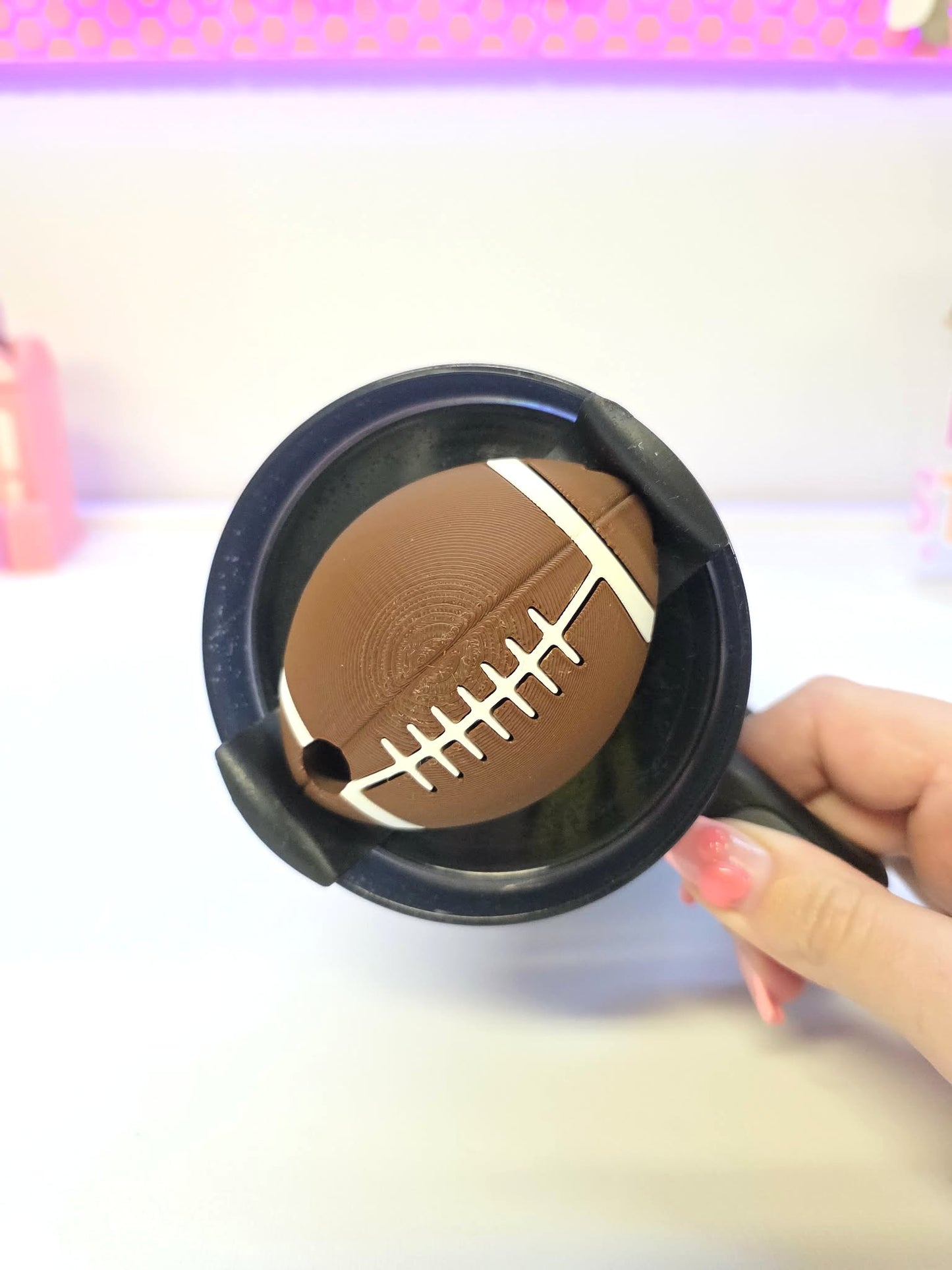 30OZ Football Tumbler Topper: 3D Print STL & 3MF File Lid Toppers (Digital Download)