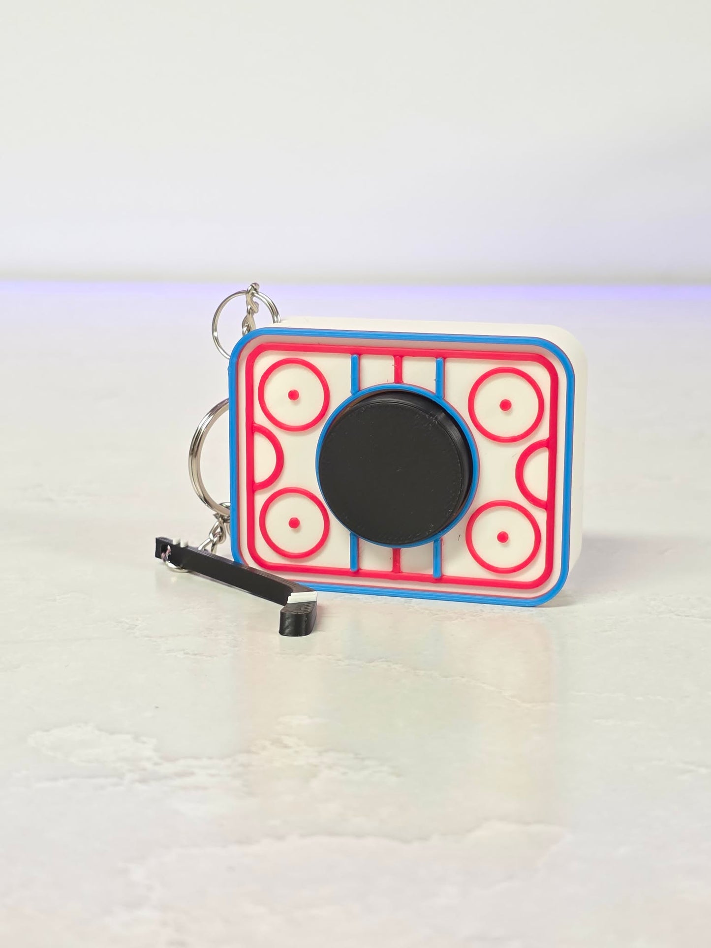 Hockey Rink Fidget Clicker STL & 3MF 3D Print File + Bonus Charms (Digital Download)