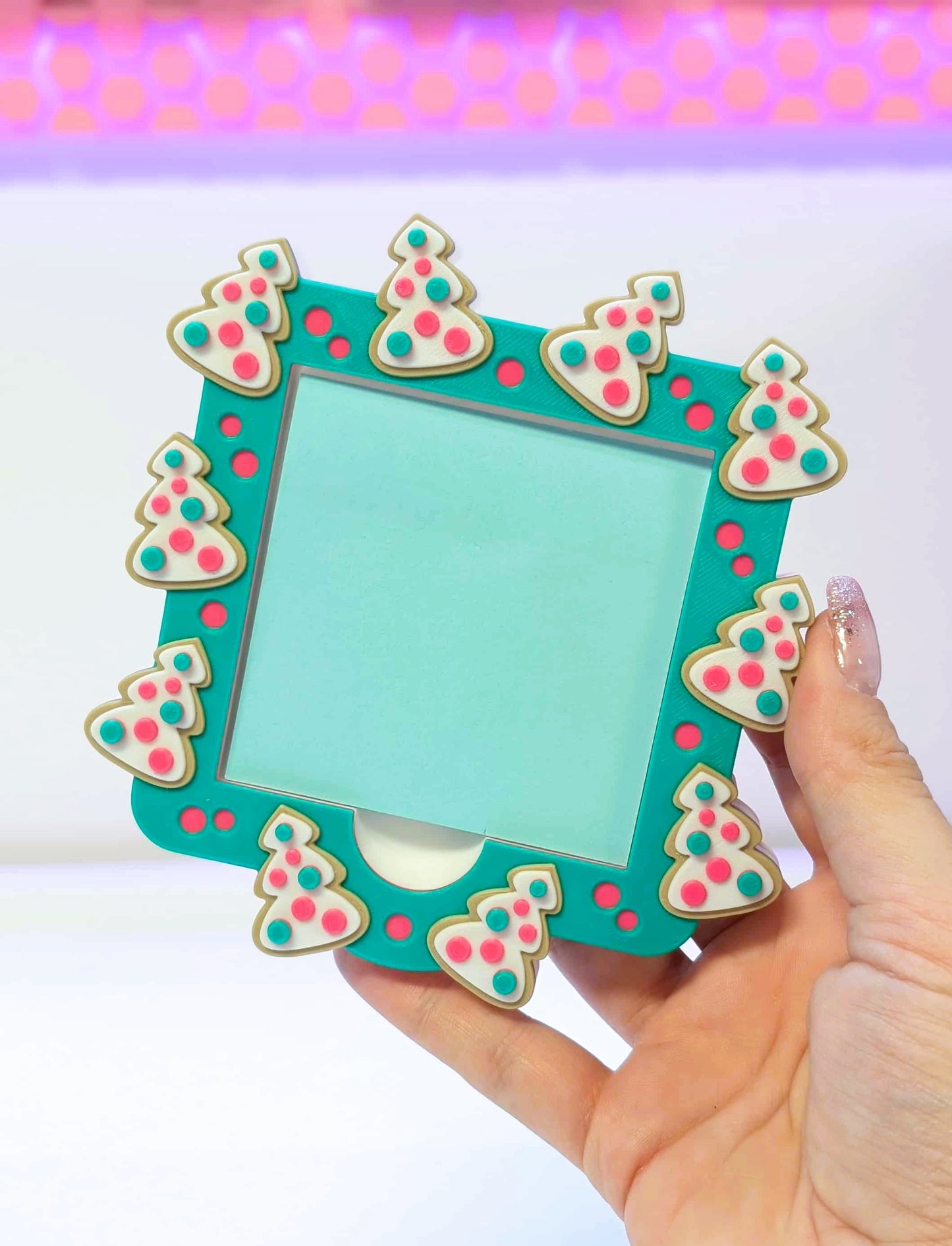 Christmas Cookie Sticky Note Holder: 3D Print File (STL/3MF Digital Download)