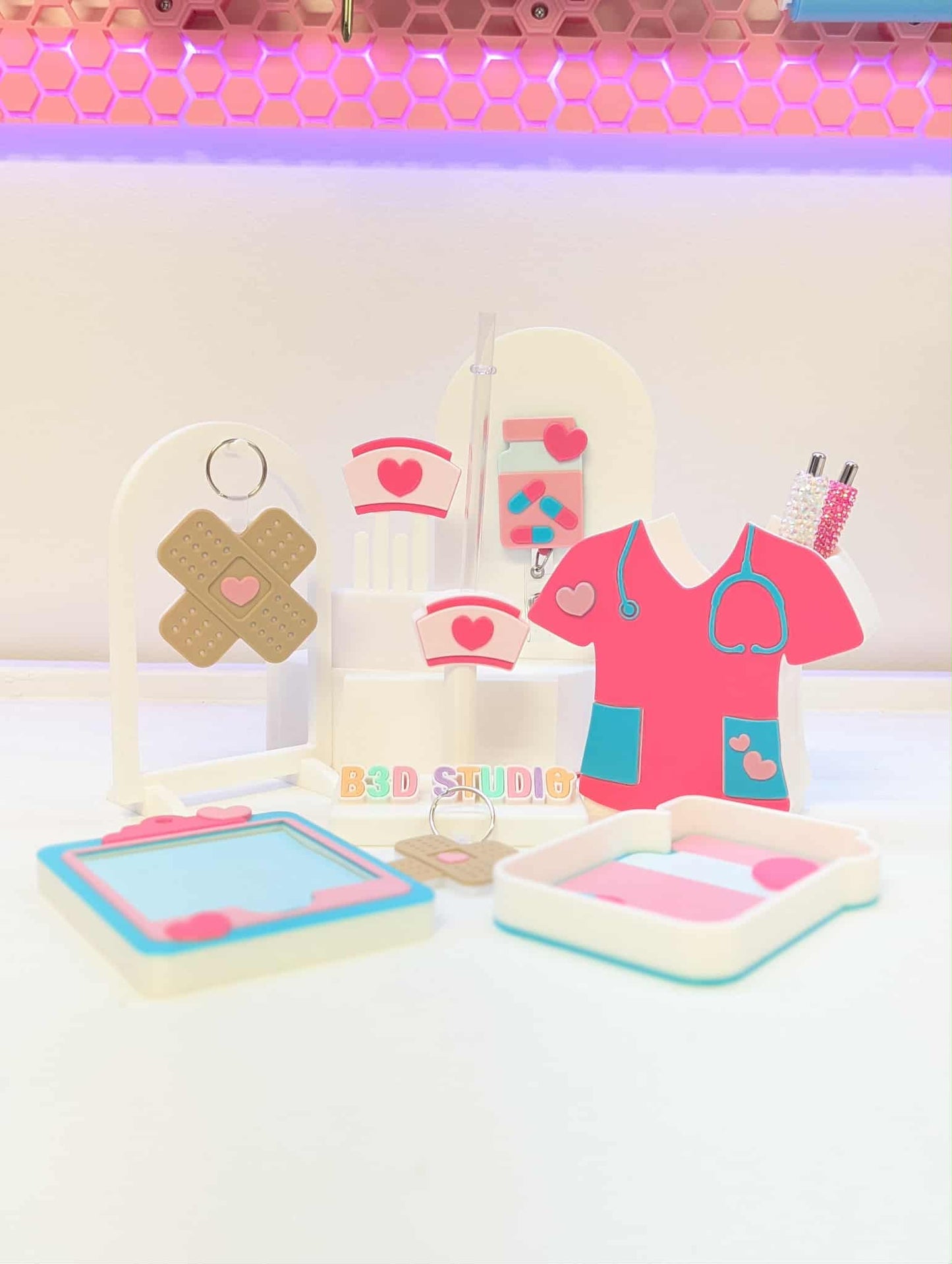 Health Care Worker 3D Print File Mega Bundle: Pen Holder, Trinket Dish, More (STL & 3MF Digital Download)