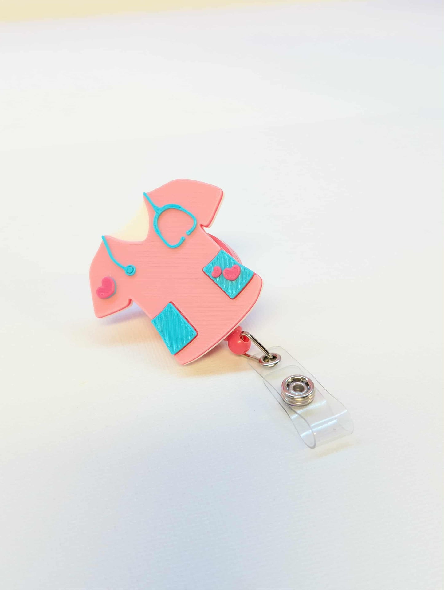 Scrub Top Badge Reel Topper Flat Back 3D Print File (STL & 3MF Digital Download)