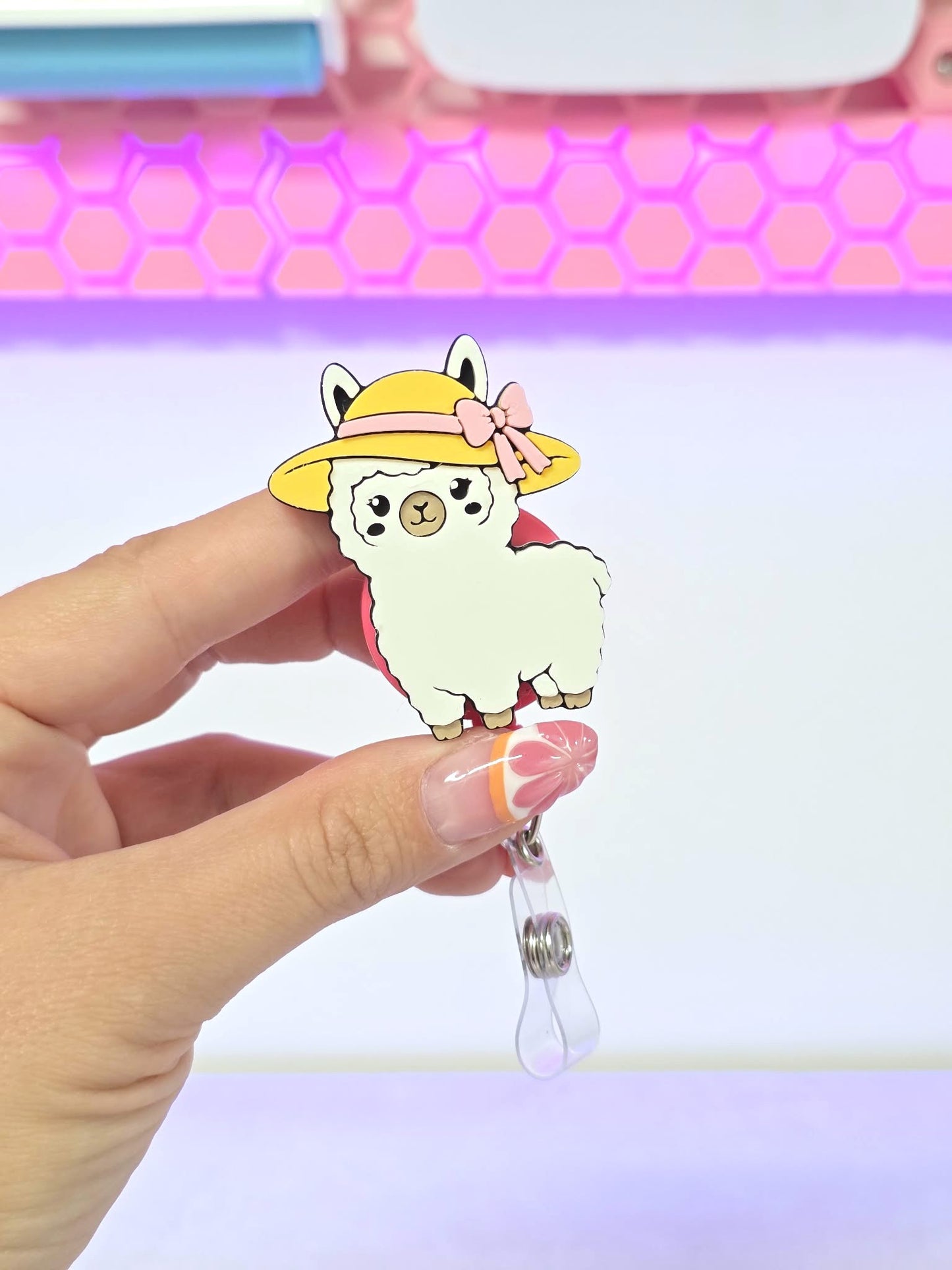 Summer Llama Flat Back Topper 3D Print File (STL & 3MF Digital Download)