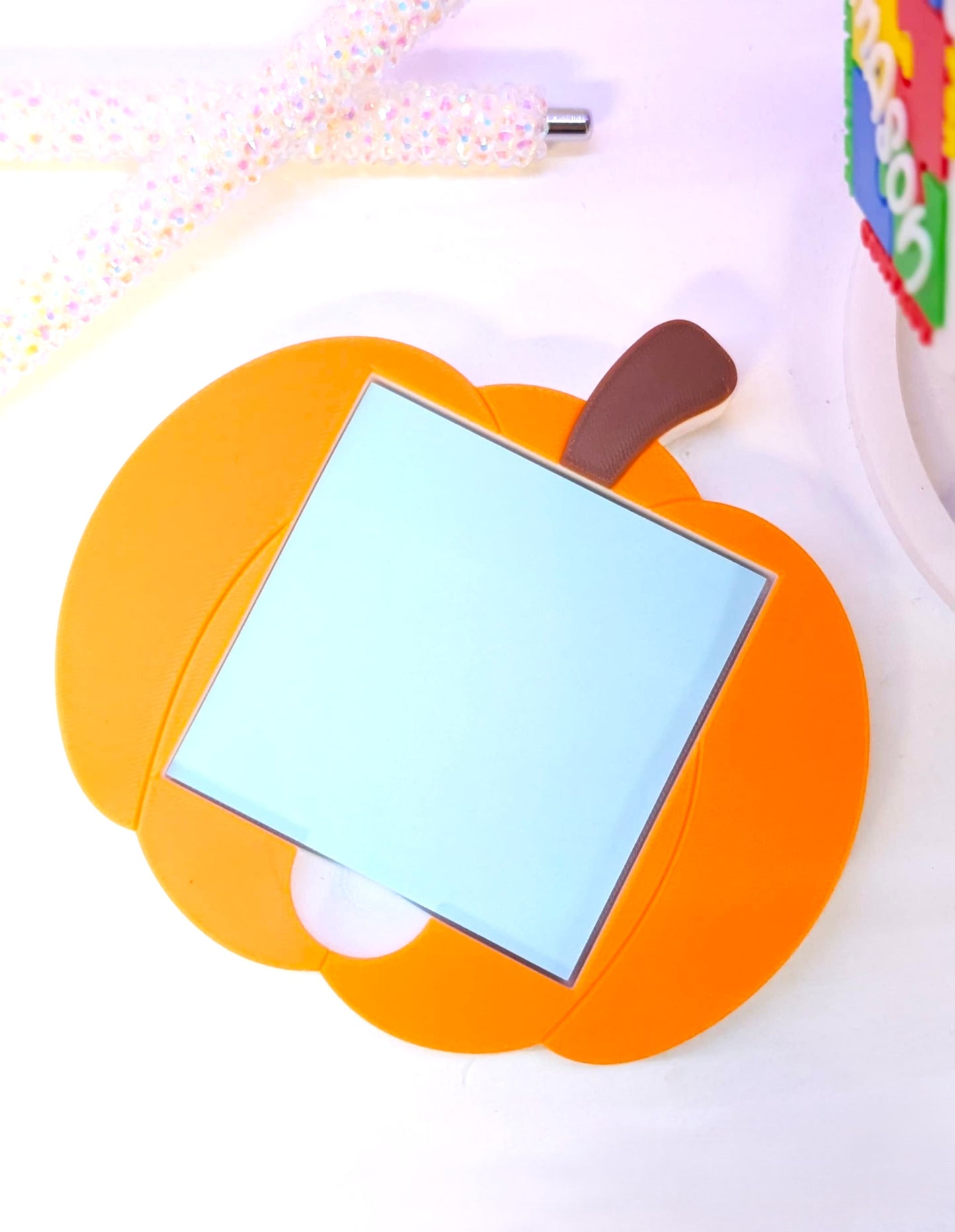 Pumpkin Sticky Note Holder - STL & 3MF - Digital Download