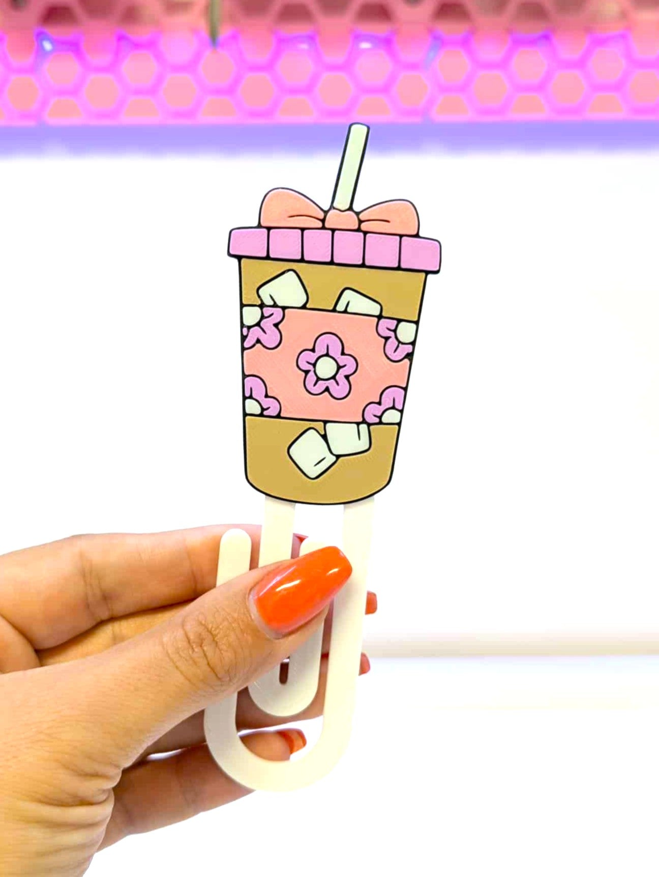Iced Coffee Jumbo Paper Clip 3D Print File (STL & 3MF Digital Download)