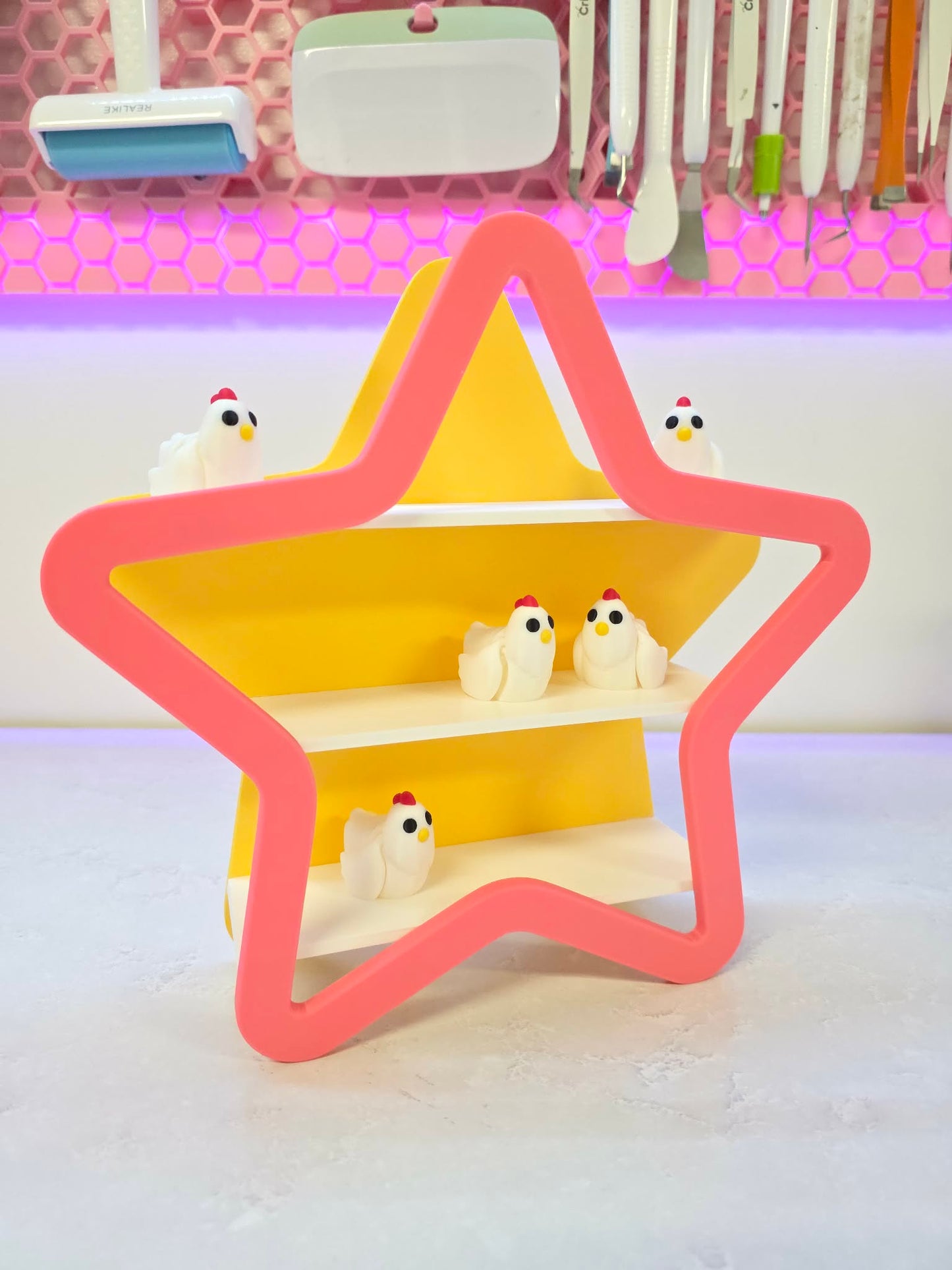 Star Shelf - Vendor Shelf Display 3D Print File (STL & 3MF Digital Download)
