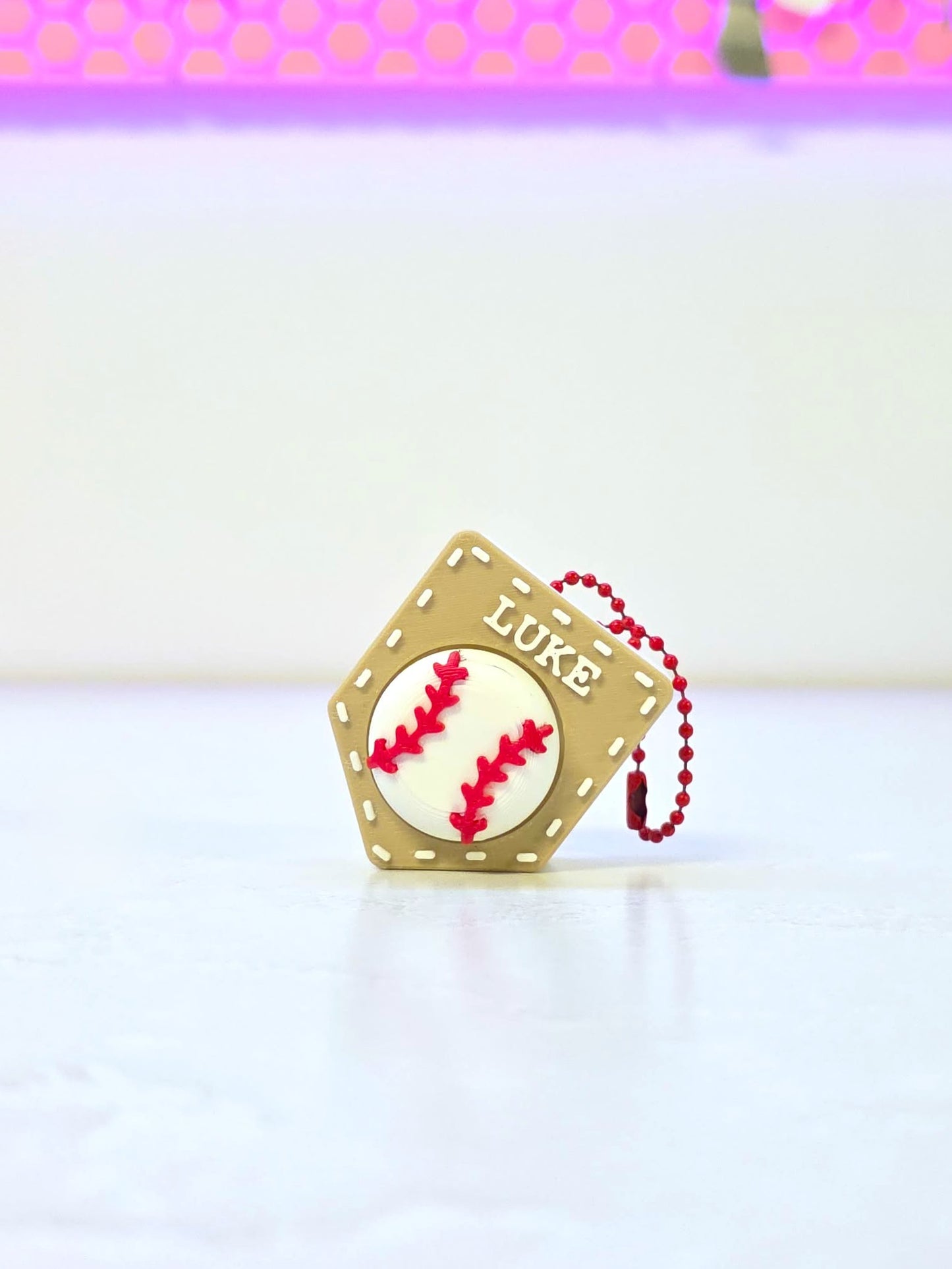 Baseball Softball Home Plate Fidget Clicker STL & 3MF Editable 3D Print File (Digital Download)
