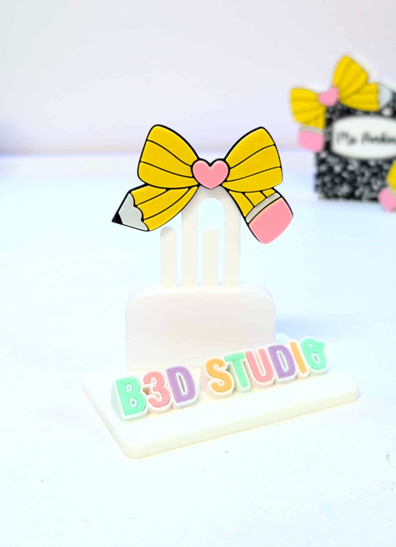Pencil Bow Jumbo Paper Clip 3D Print File (STL & 3MF Digital Download)