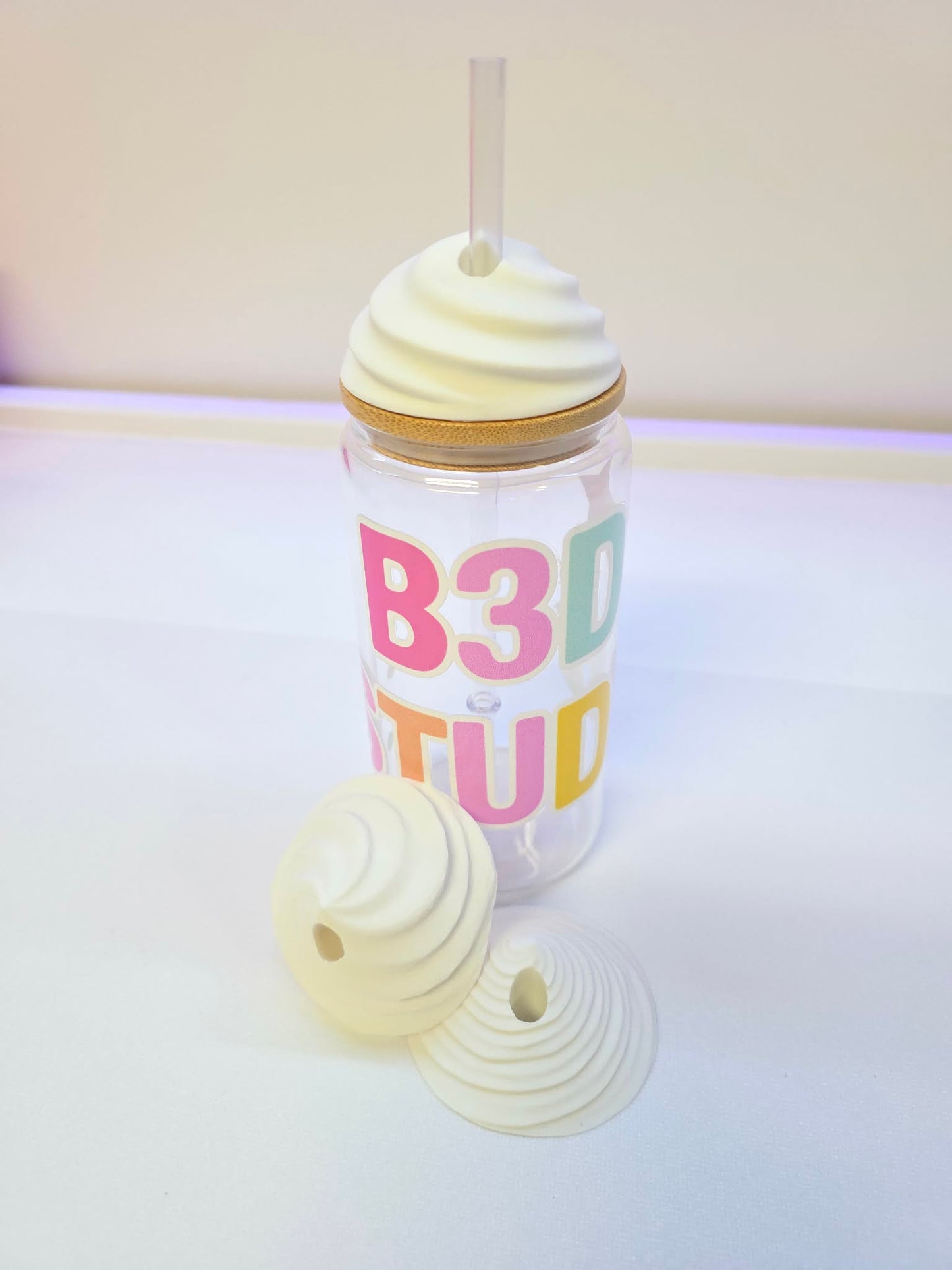 Whipped Topping Lid Topper – Cup Topper 3D Print File (STL & 3MF Digital Download)