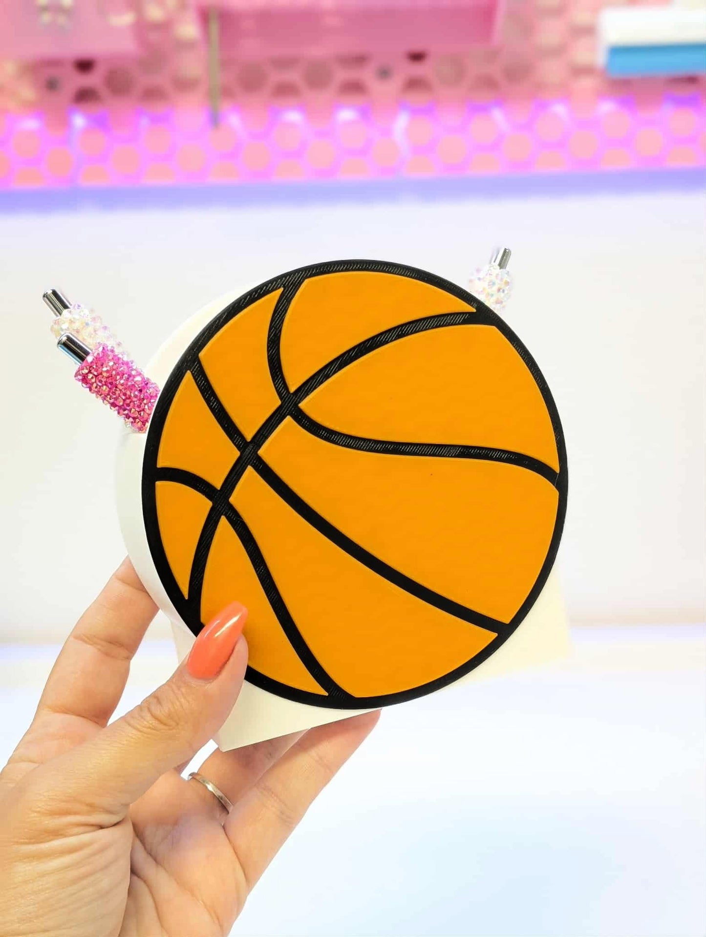 Basketball Pen Holder 3D Print File: Sporty Desk Decor (STL + 3MF File)