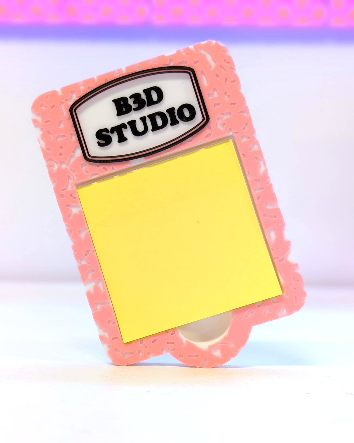 Editable Composition Book Sticky Note Holder - STL & 3MF - Digital Download