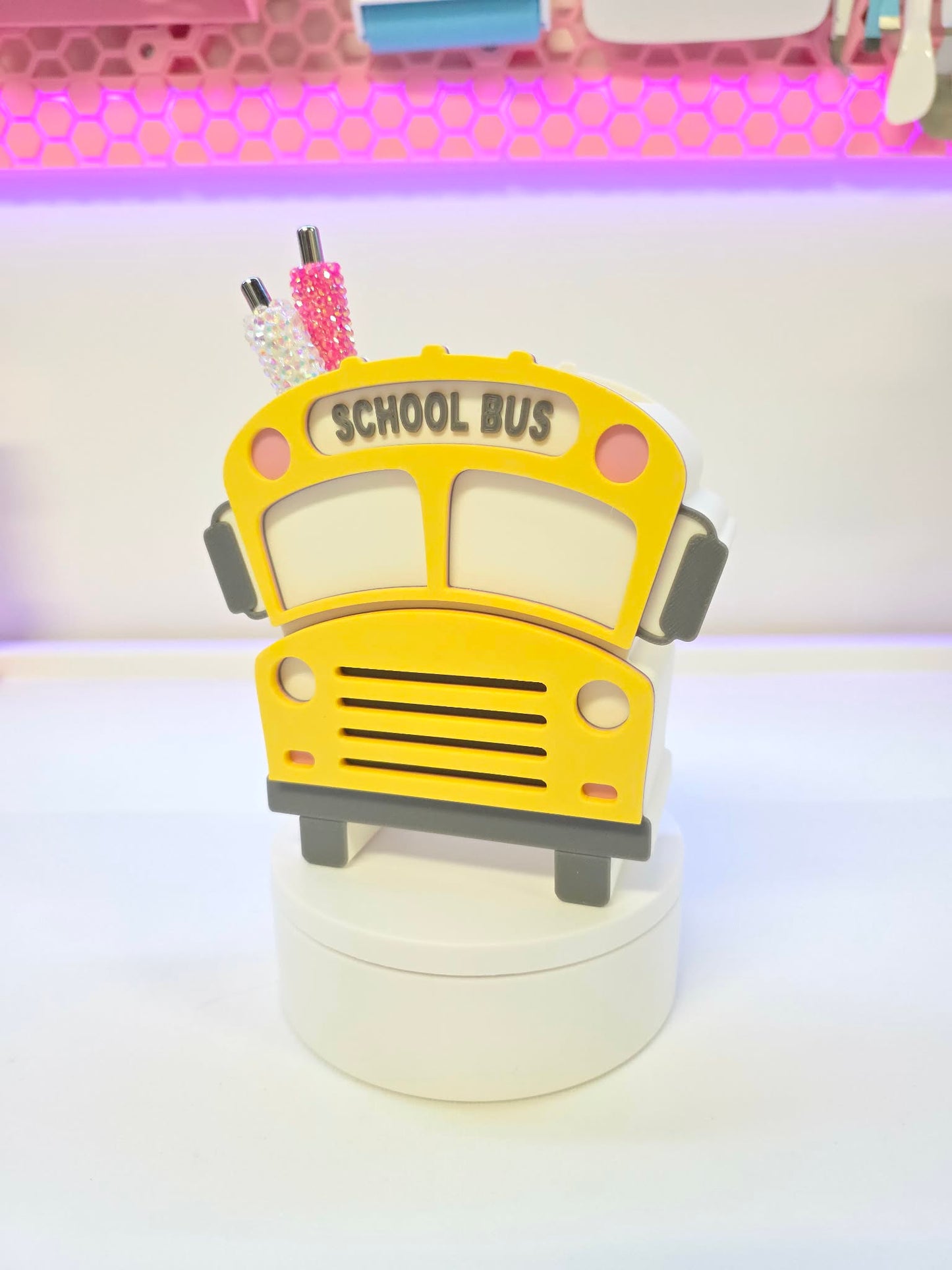 School Bus Pen Holder: 3D Print STL & 3MF File (Digital Download)