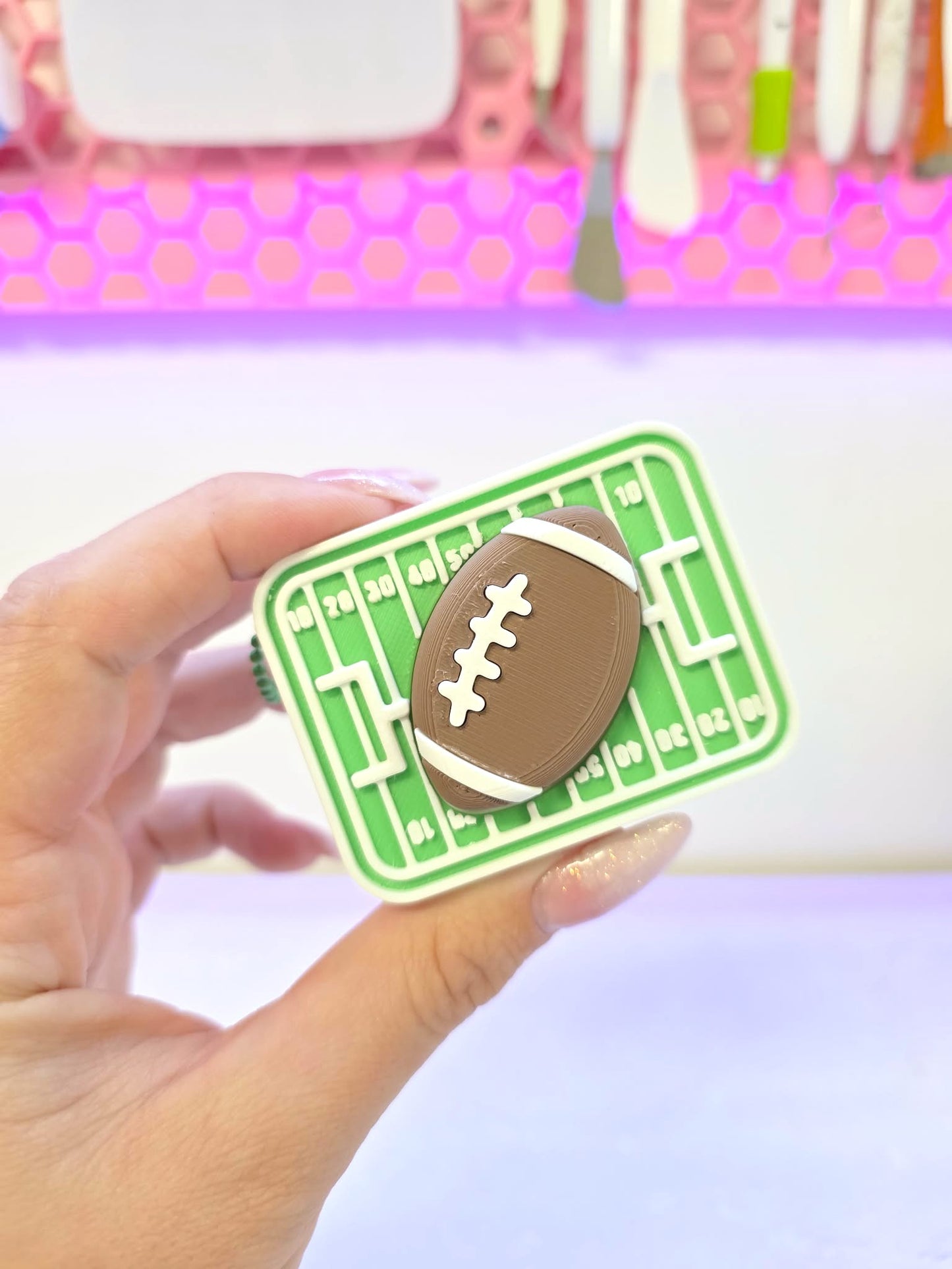 Football Field Fidget Clicker STL & 3MF 3D Print File (Digital Download)