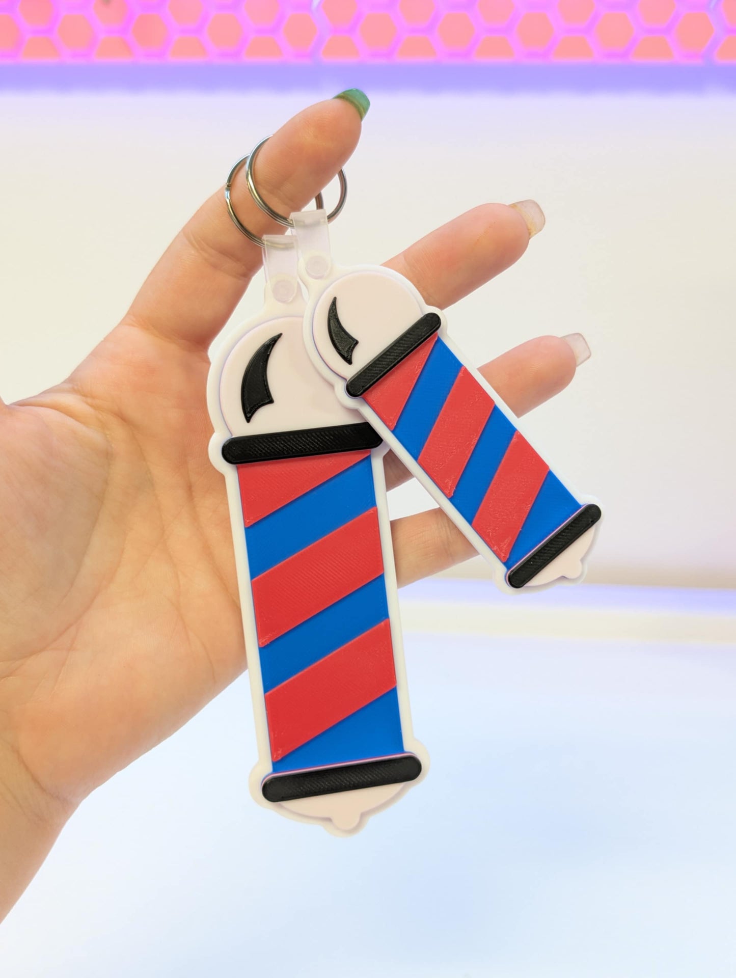 Digital Download - Barber Pole NFC Keychain