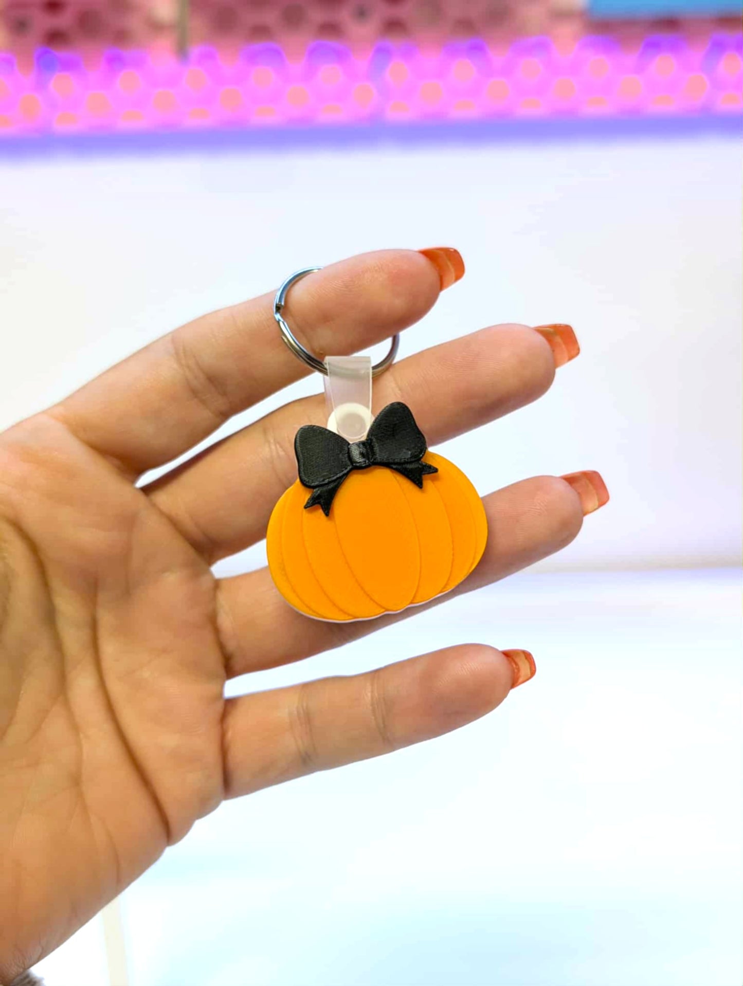 Digital Download - Bow Pumpkin NFC Keychain