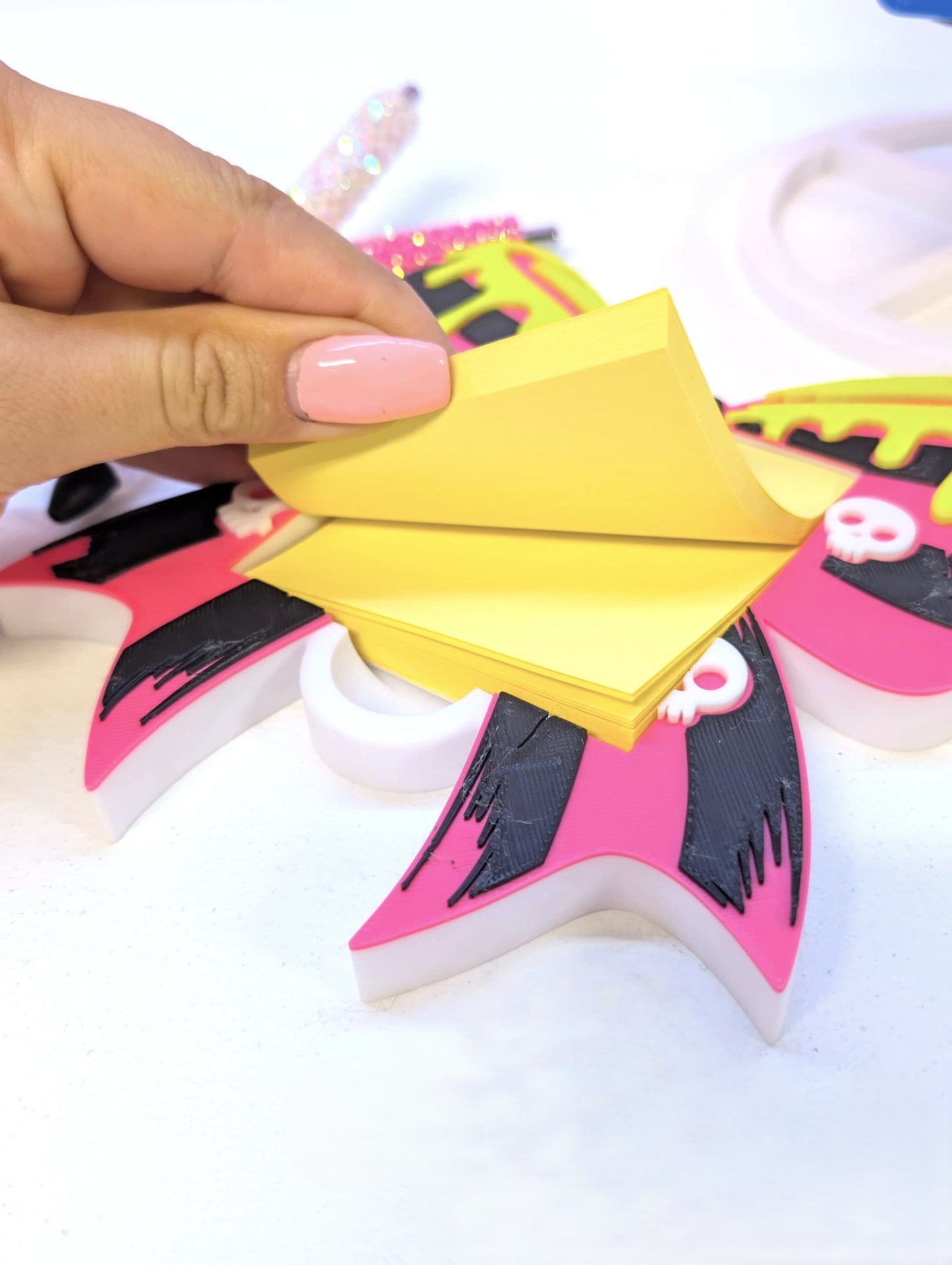 Spooky Bow Sticky Note Holder - STL & 3MF - Digital Download