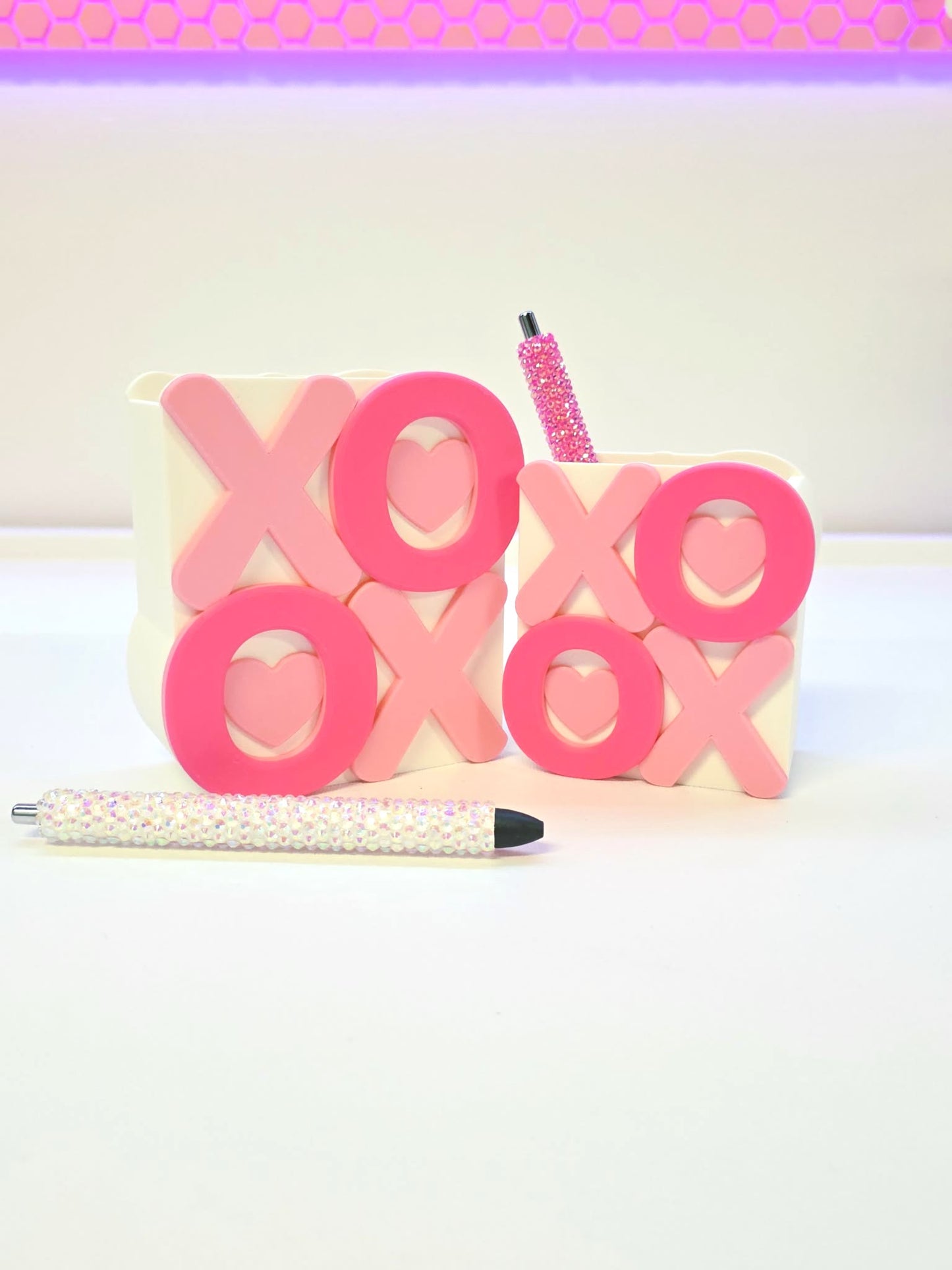XO Hugs and Kisses Pen Holder: 3D Print STL & 3MF File (Digital Download)
