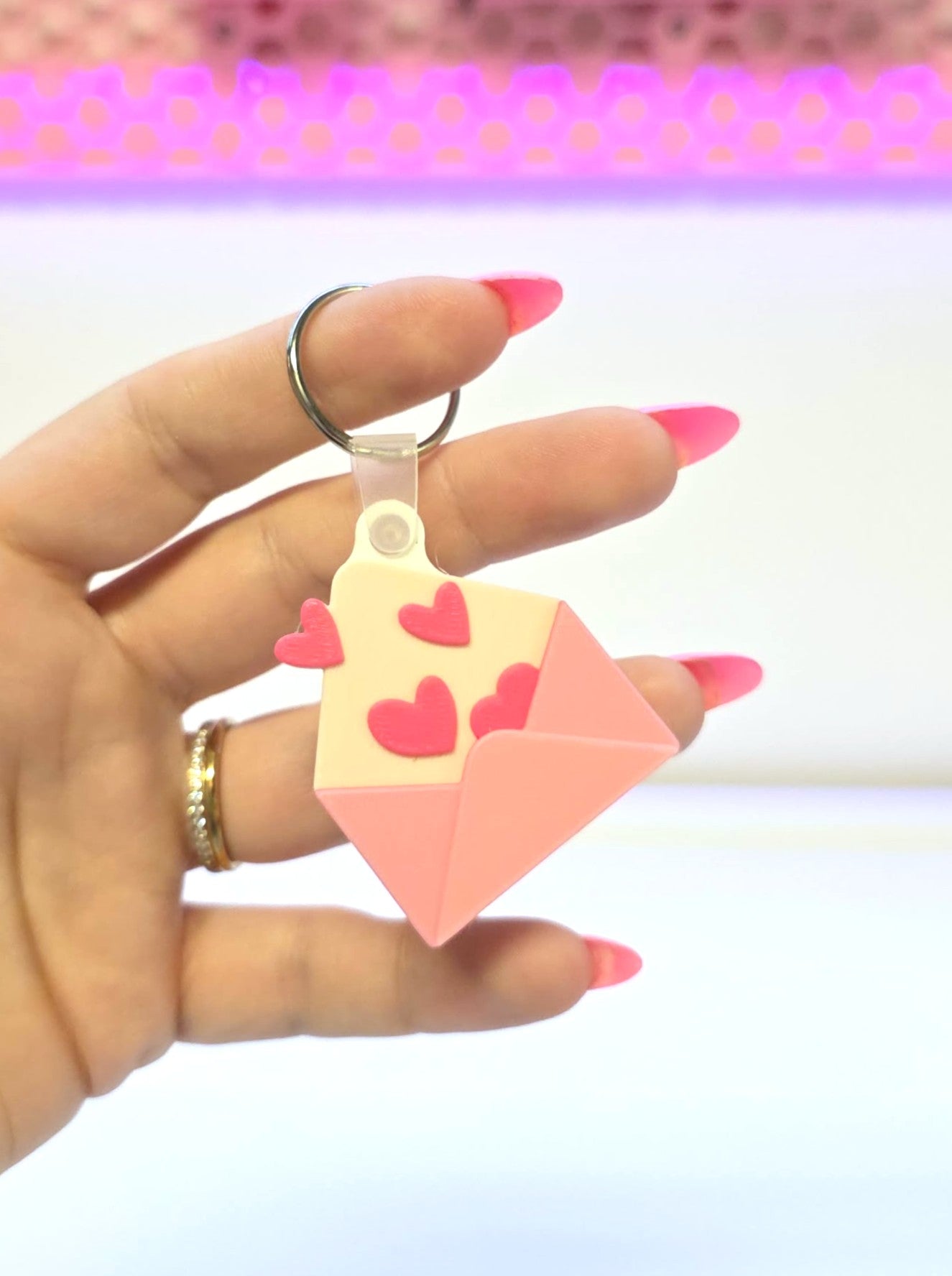 Love Letter NFC Keychain STL & 3MF File: 3D Print Digital Download
