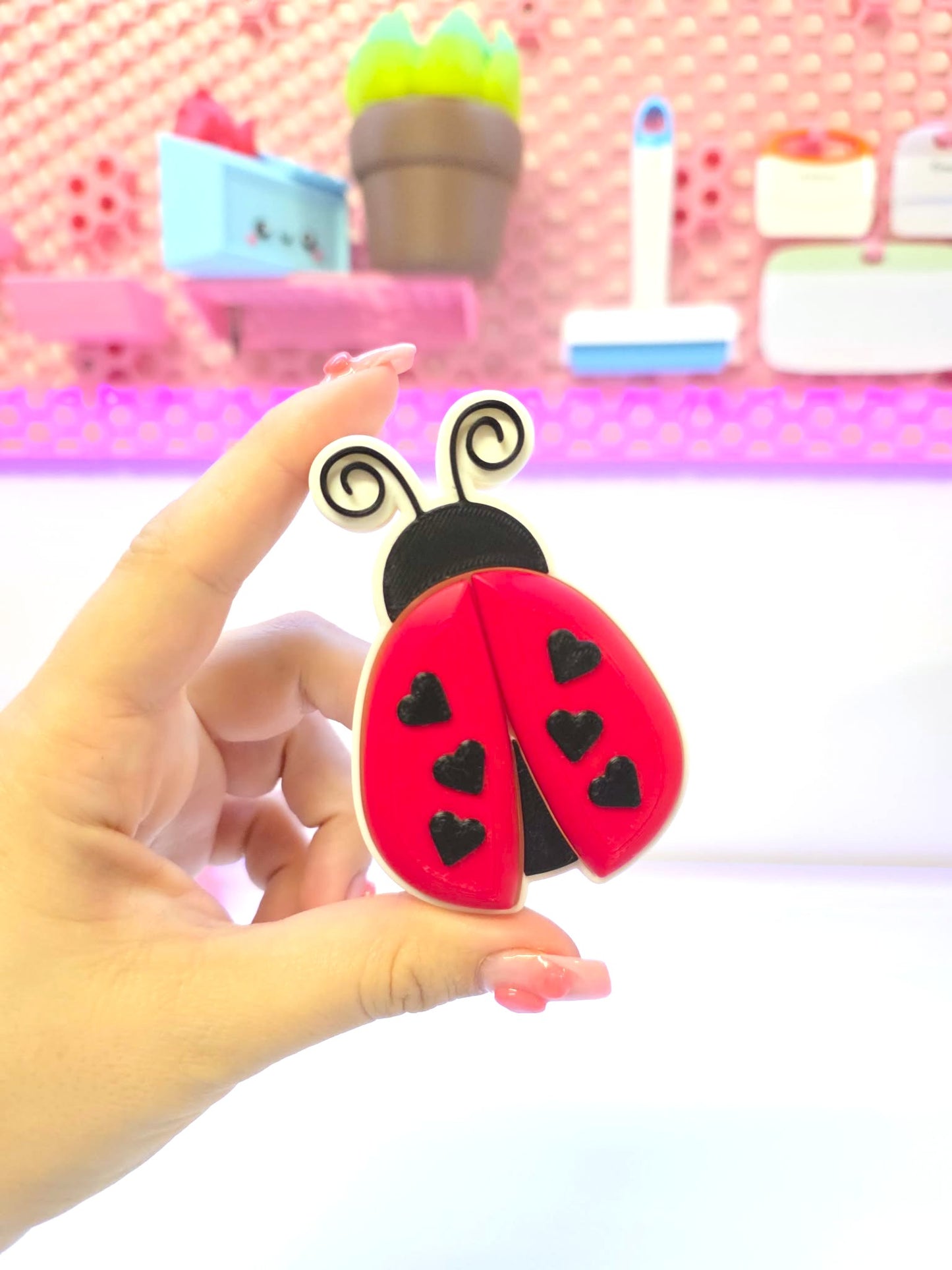 Ladybug Double Fidget Clicker STL & 3MF 3D Print File - Keychain (Digital Download)