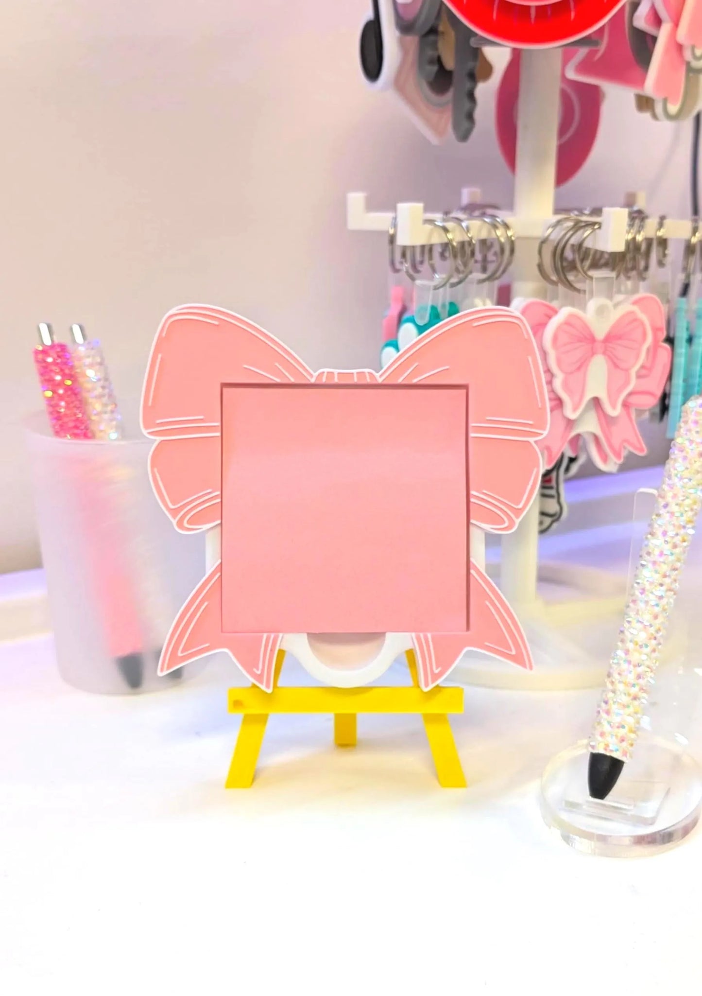 Coquette Bow Sticky Note Holder - STL & 3MF - Digital Download
