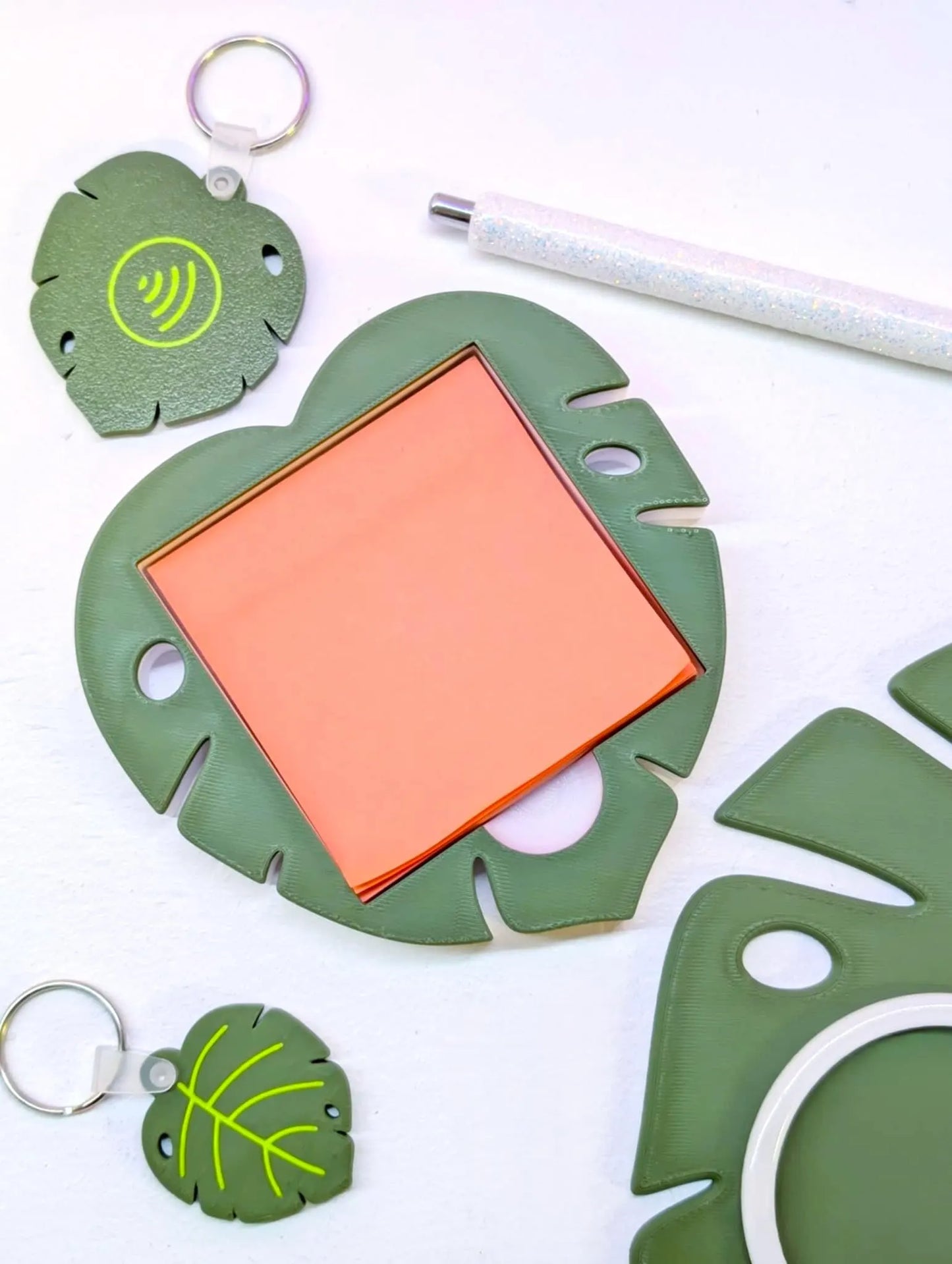 Monstera Sticky Note Holder - STL & 3MF - Digital Download