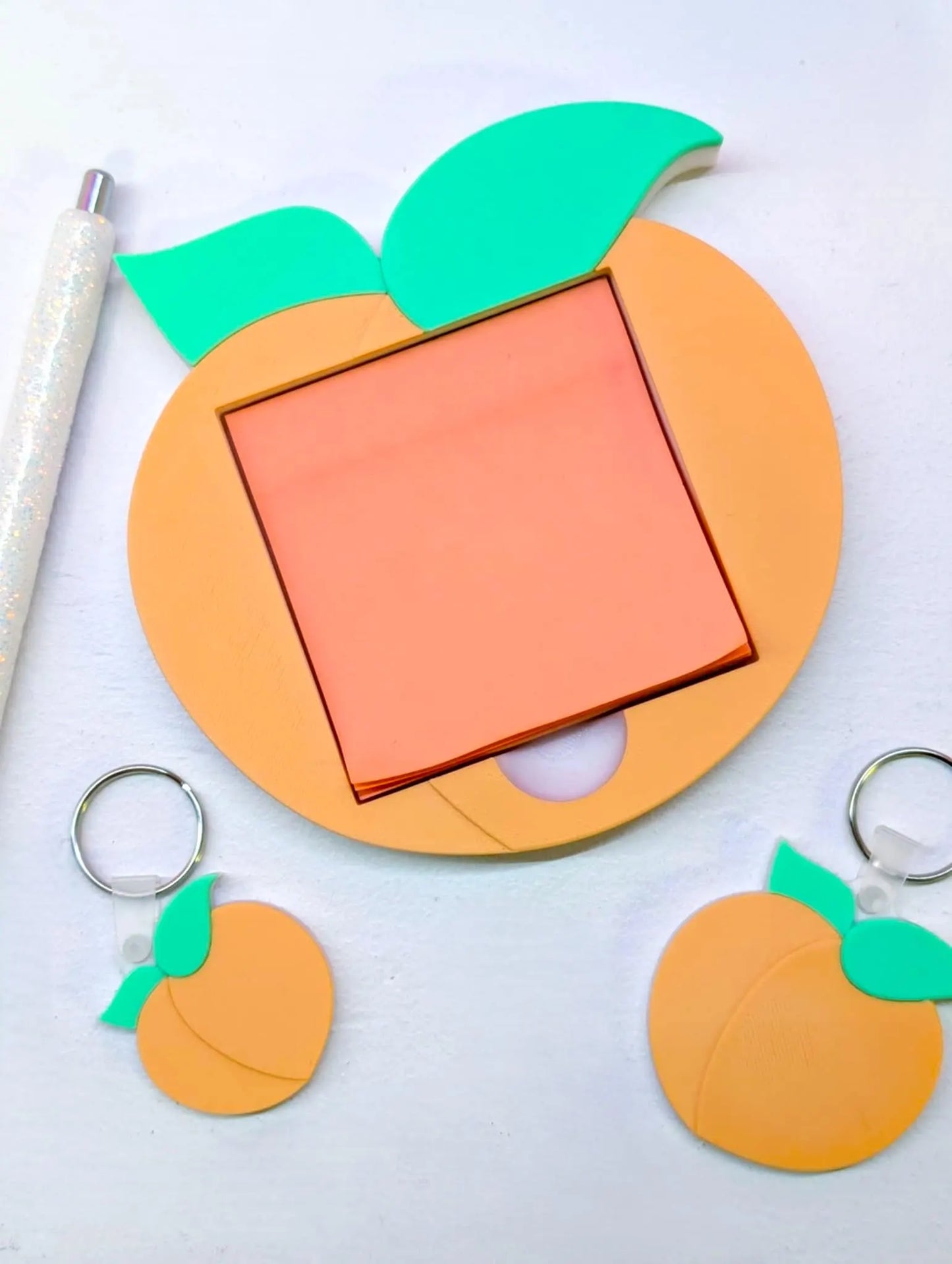 Peach Sticky Note Holder - STL & 3MF - Digital Download