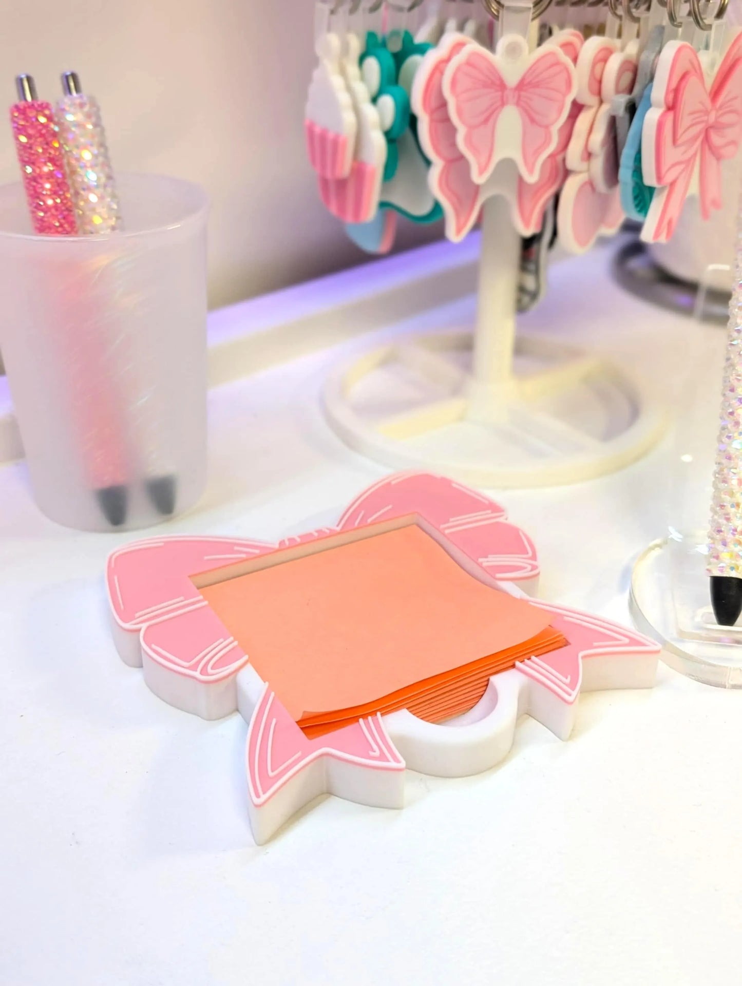 Coquette Bow Sticky Note Holder - STL & 3MF - Digital Download