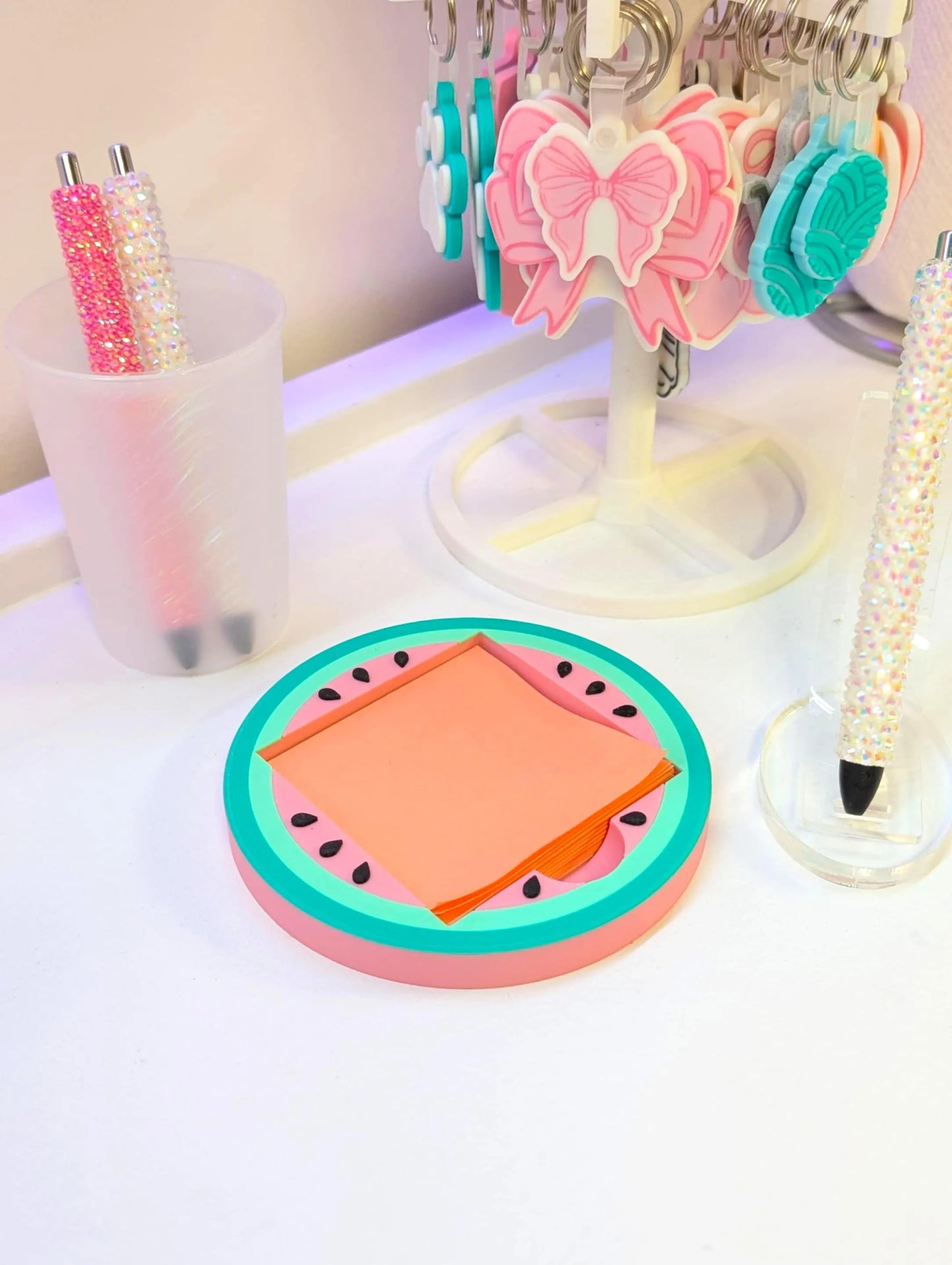 Watermelon Sticky Note Holder - STL & 3MF - Digital Download