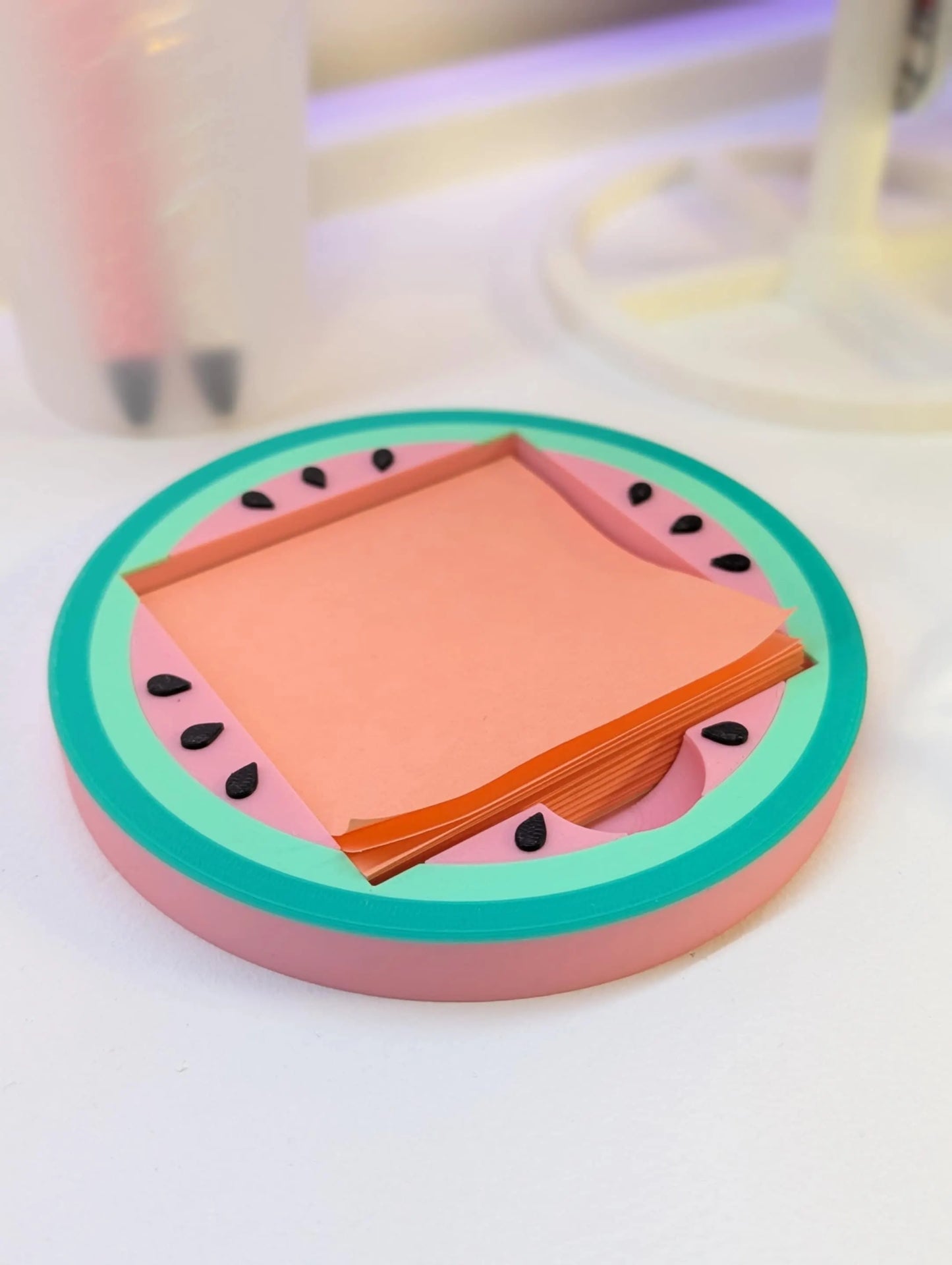Watermelon Sticky Note Holder - STL & 3MF - Digital Download