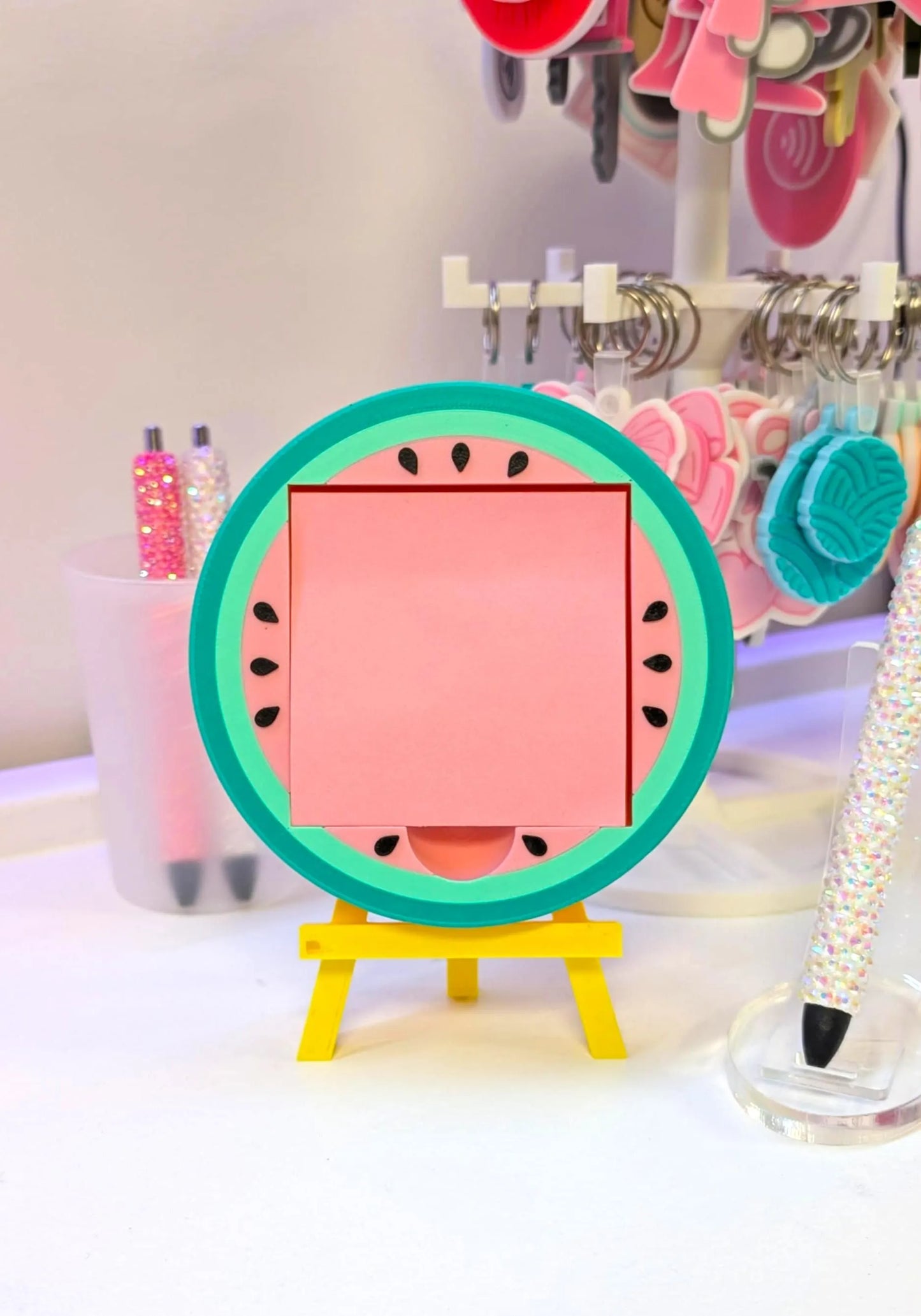 Watermelon Sticky Note Holder - STL & 3MF - Digital Download