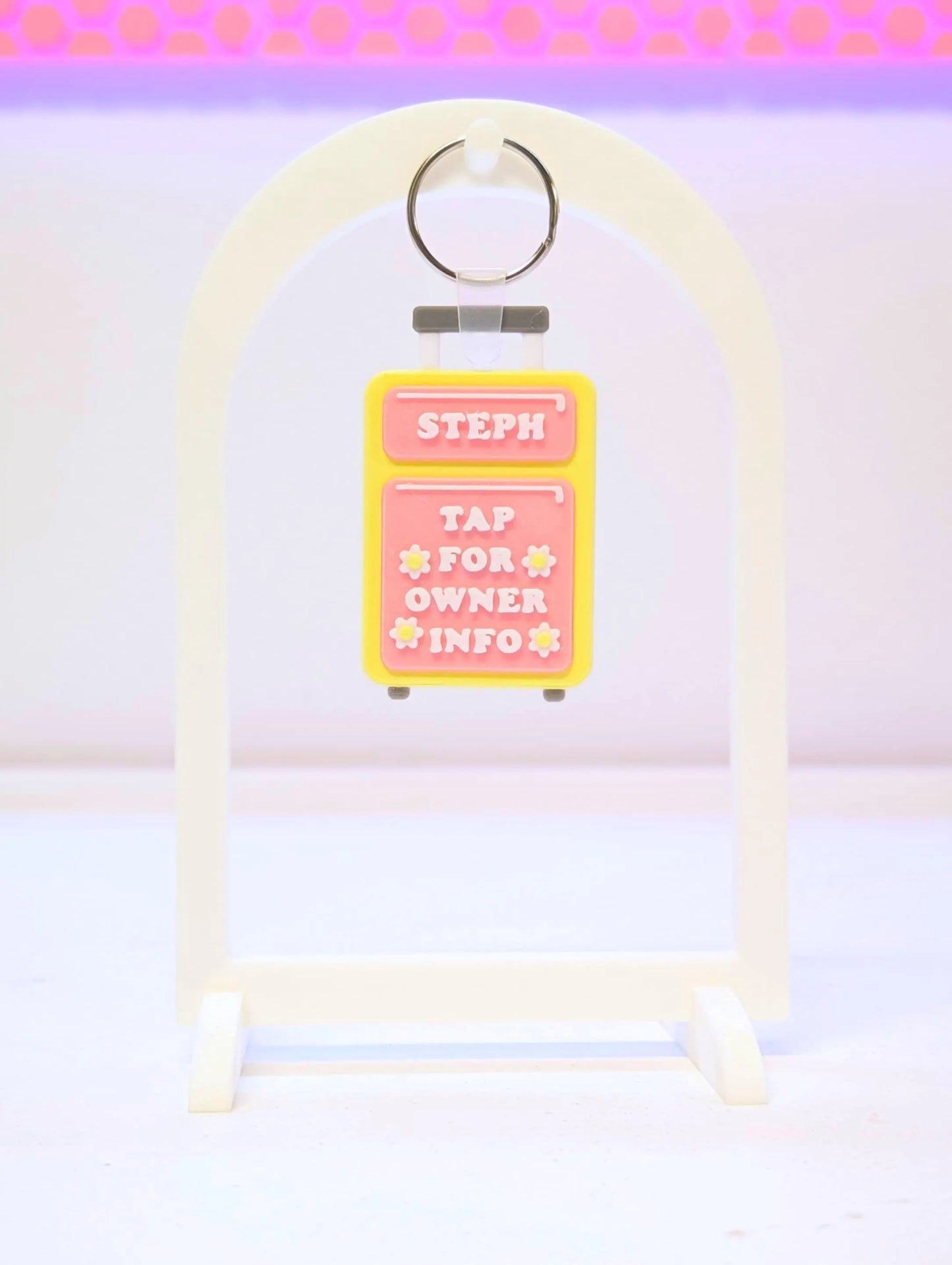 Daisy Suitcase Bag Tag: Editable Text 3D Print File (Digital Download)