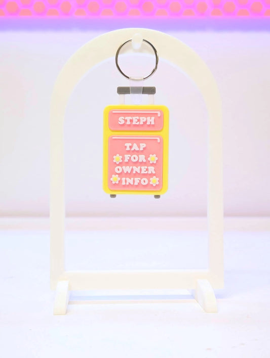 Daisy Suitcase Bag Tag: Editable Text 3D Print File (Digital Download)