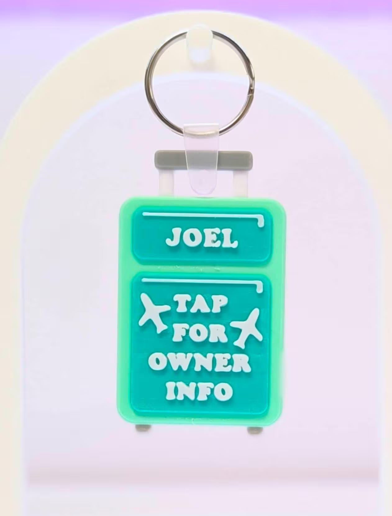 Editable Plane Bag Tag 3D Print File: Suitcase Accessory (STL & 3MF Digital Download)