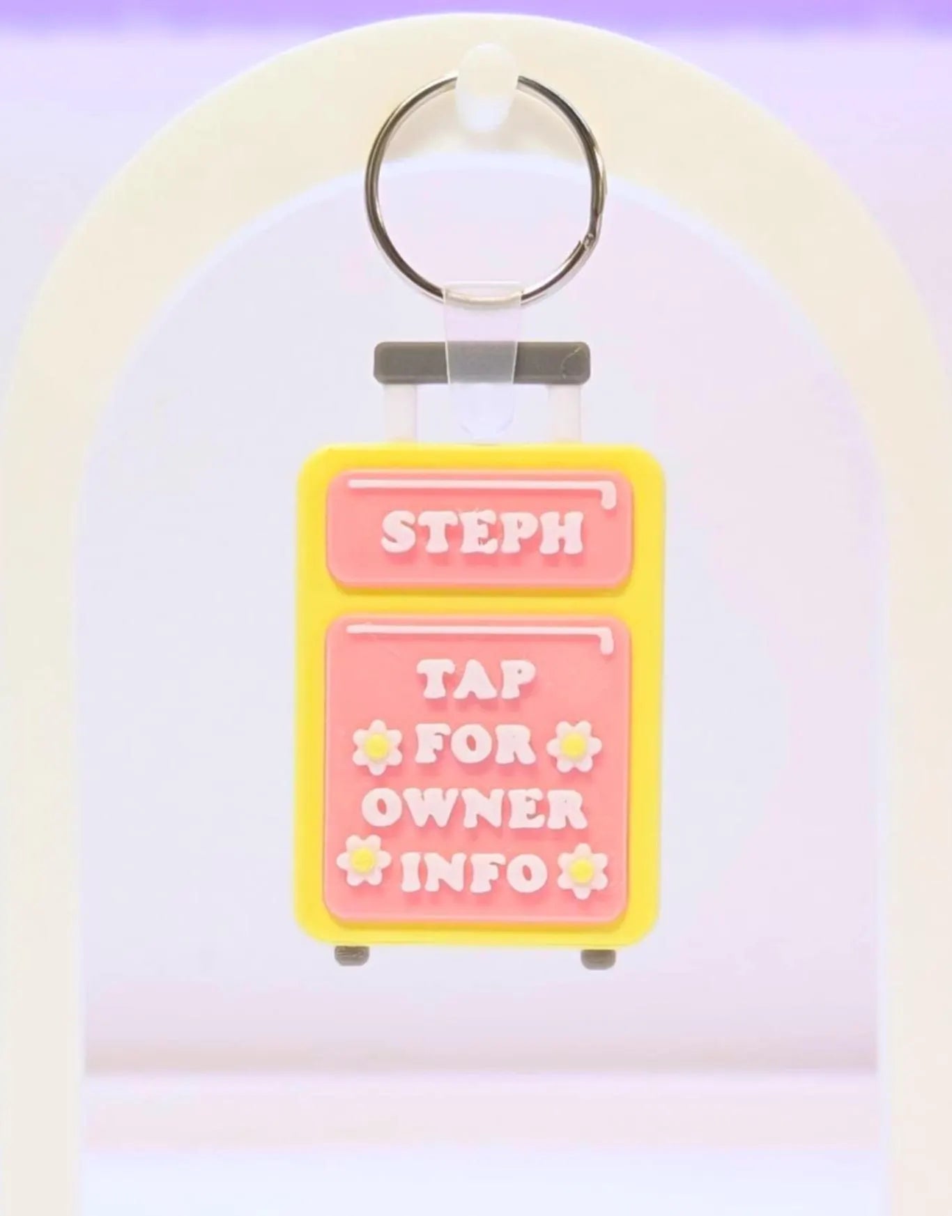 Daisy Suitcase Bag Tag: Editable Text 3D Print File (Digital Download)