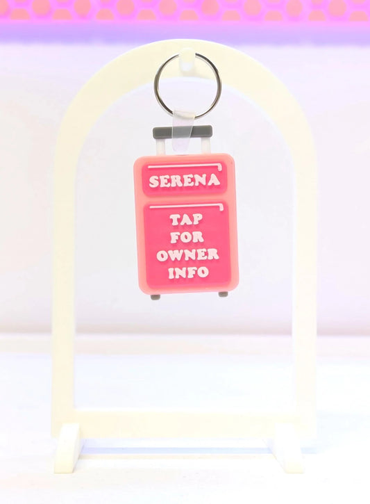 Editable Suitcase Bag Tag 3D Print File: Custom Travel Accessory (STL & 3MF Digital Download)