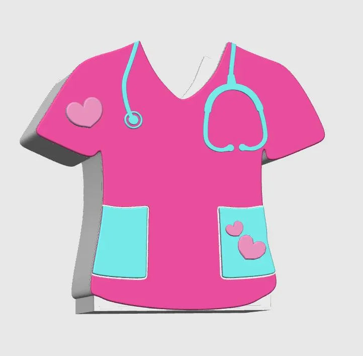 Scrub Top Pen Holder 3D Printable: Desk Decor (STL + 3MF File)