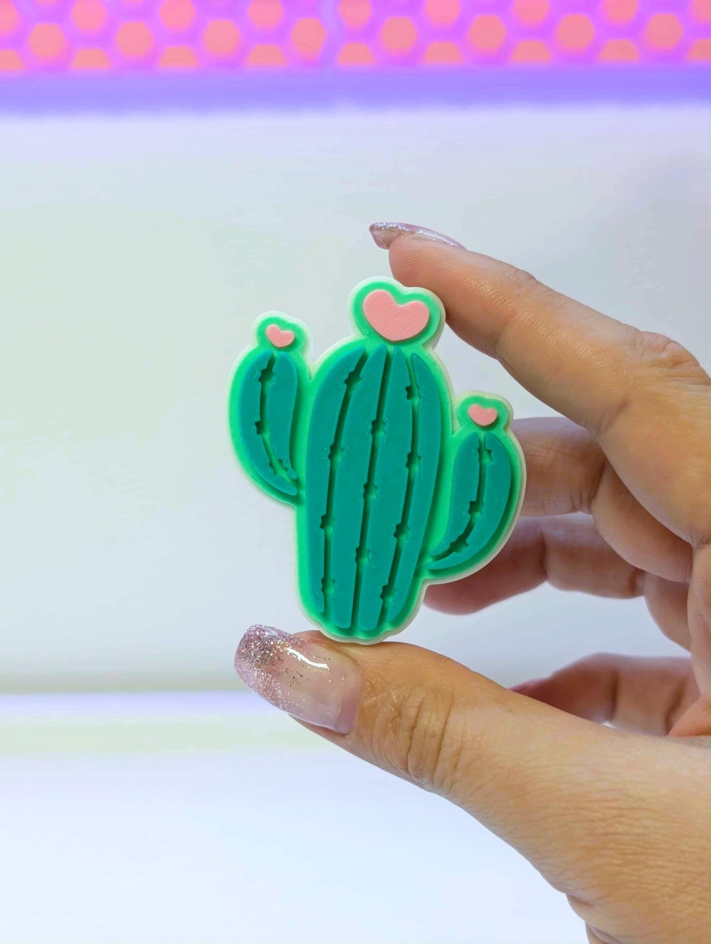 Heart Cactus Straw Topper 3D Print File (STL & 3MF Digital Download) 8mm + 10mm Sizes