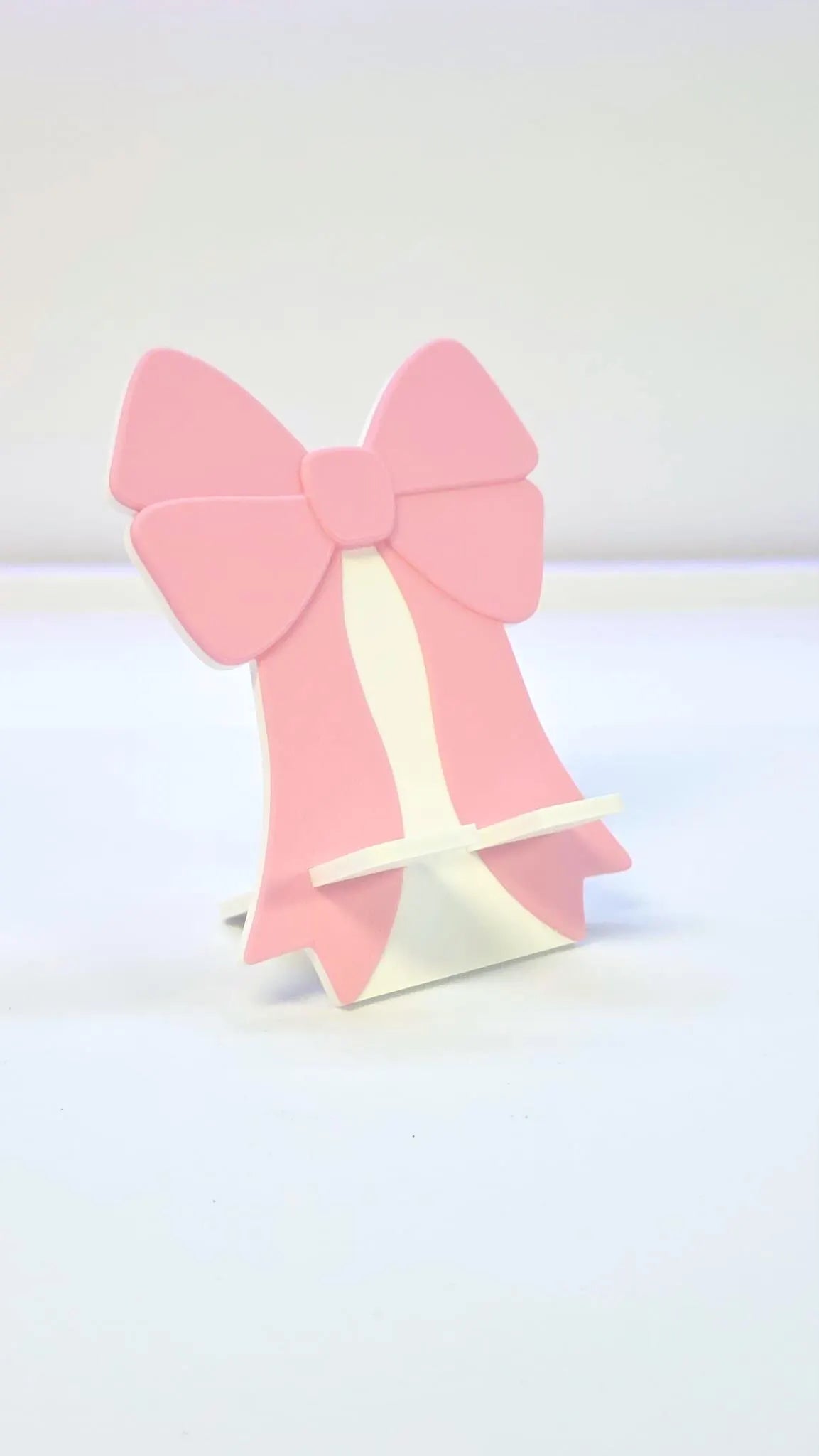 Coquette Bow Phone Holder 3D Print File: Fun Desk Decor (STL/3MF Digital Download)