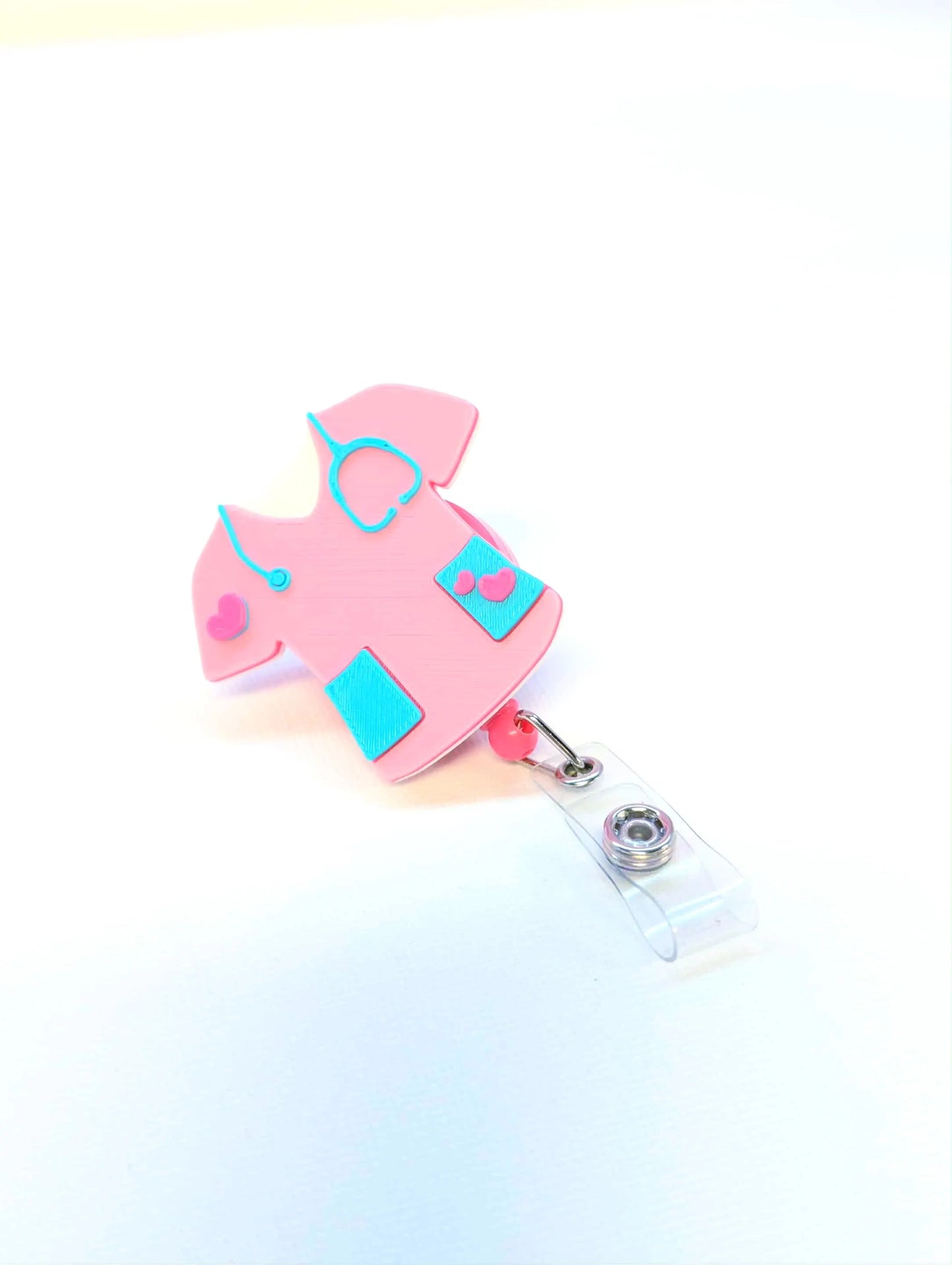 Scrub Top Badge Reel Topper Flat Back 3D Print File (STL & 3MF Digital Download)