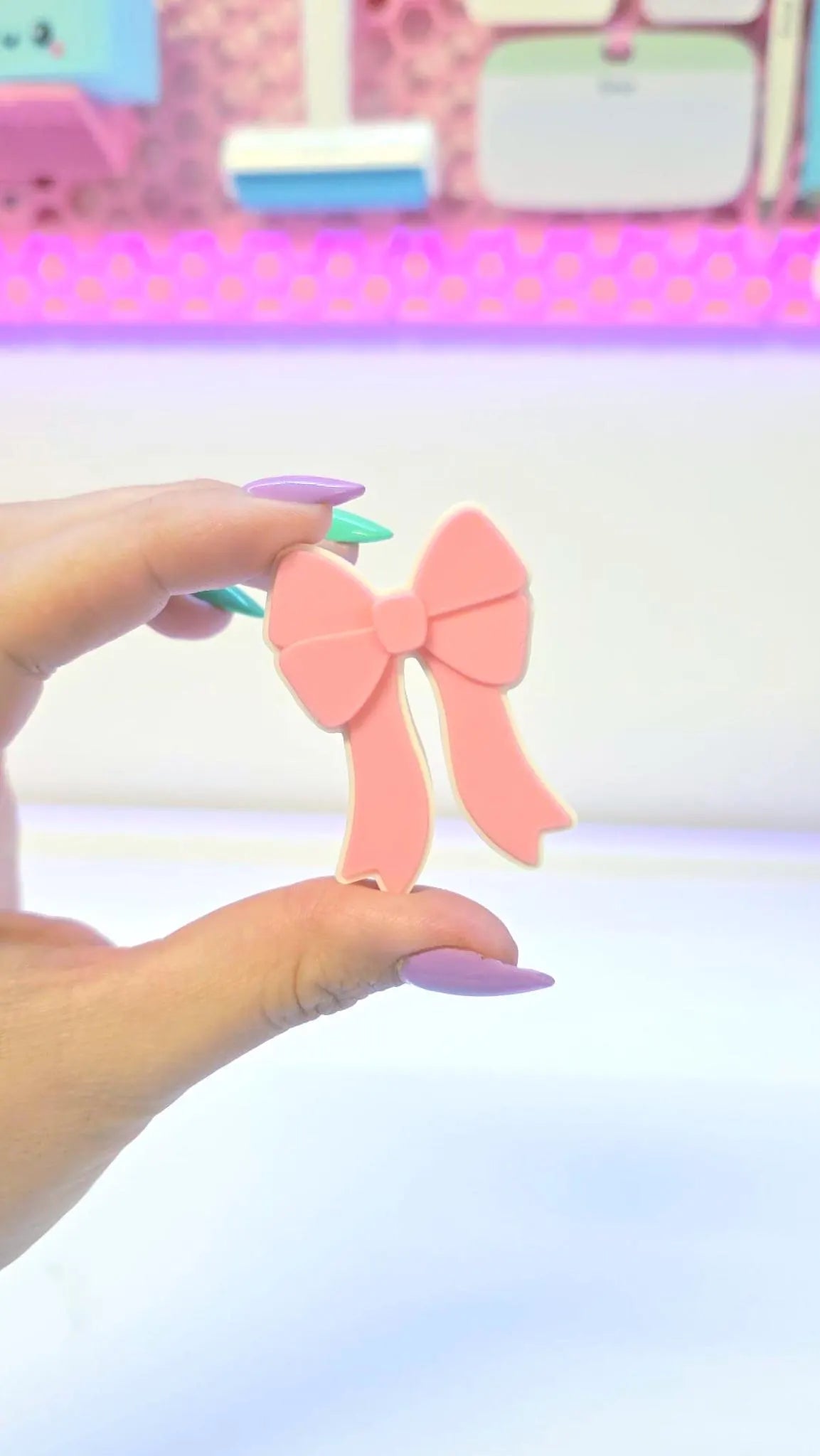 Coquette Bow Straw Topper 3D Print File (STL & 3MF Digital Download) 8mm + 10mm Sizes